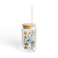 And It Was Good 16 oz Glass Tumbler with Bamboo Lid & Straw | Genesis Creation Christian Iced Coffee & Matcha Cup