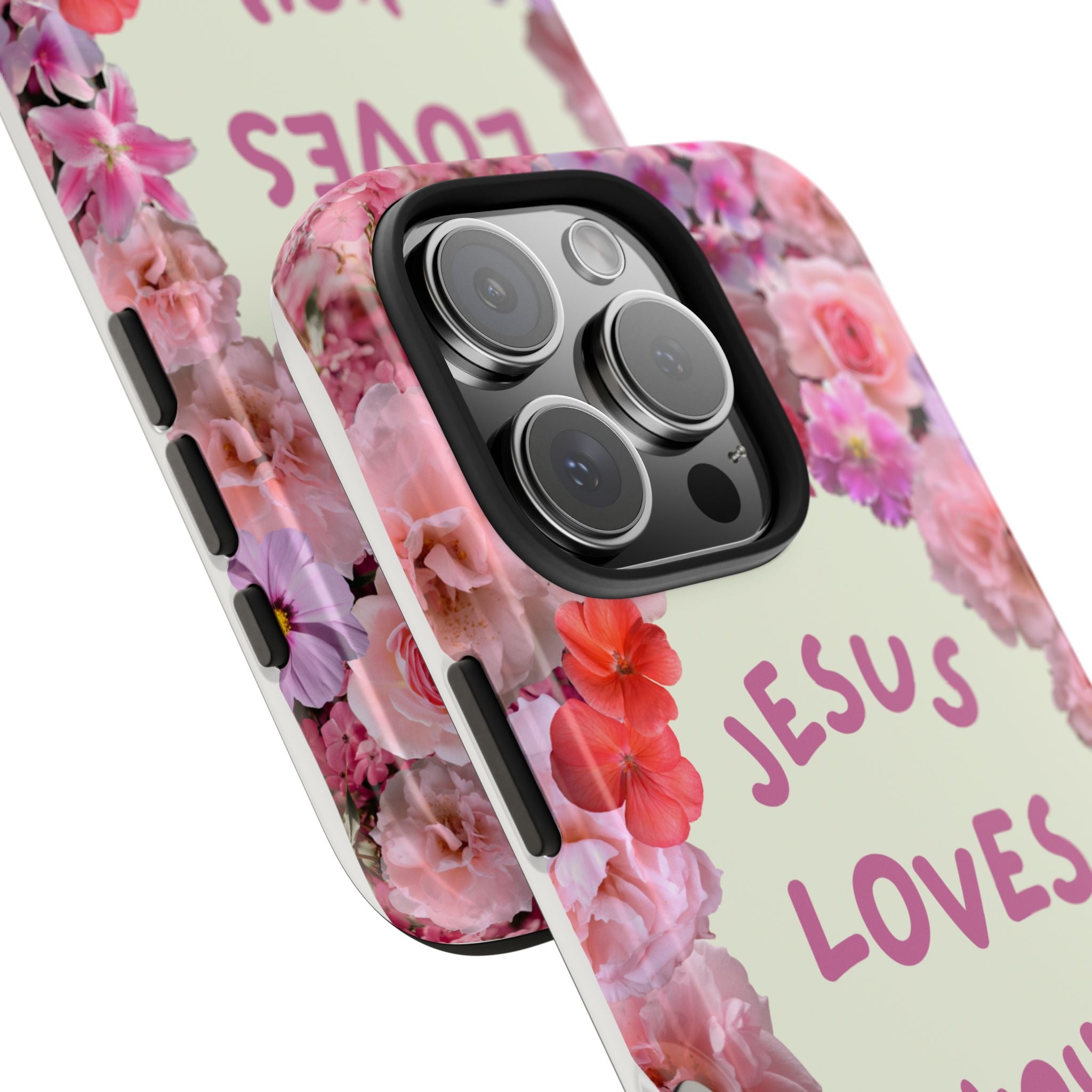 JESUS LOVES YOU Phone Case (Pink)