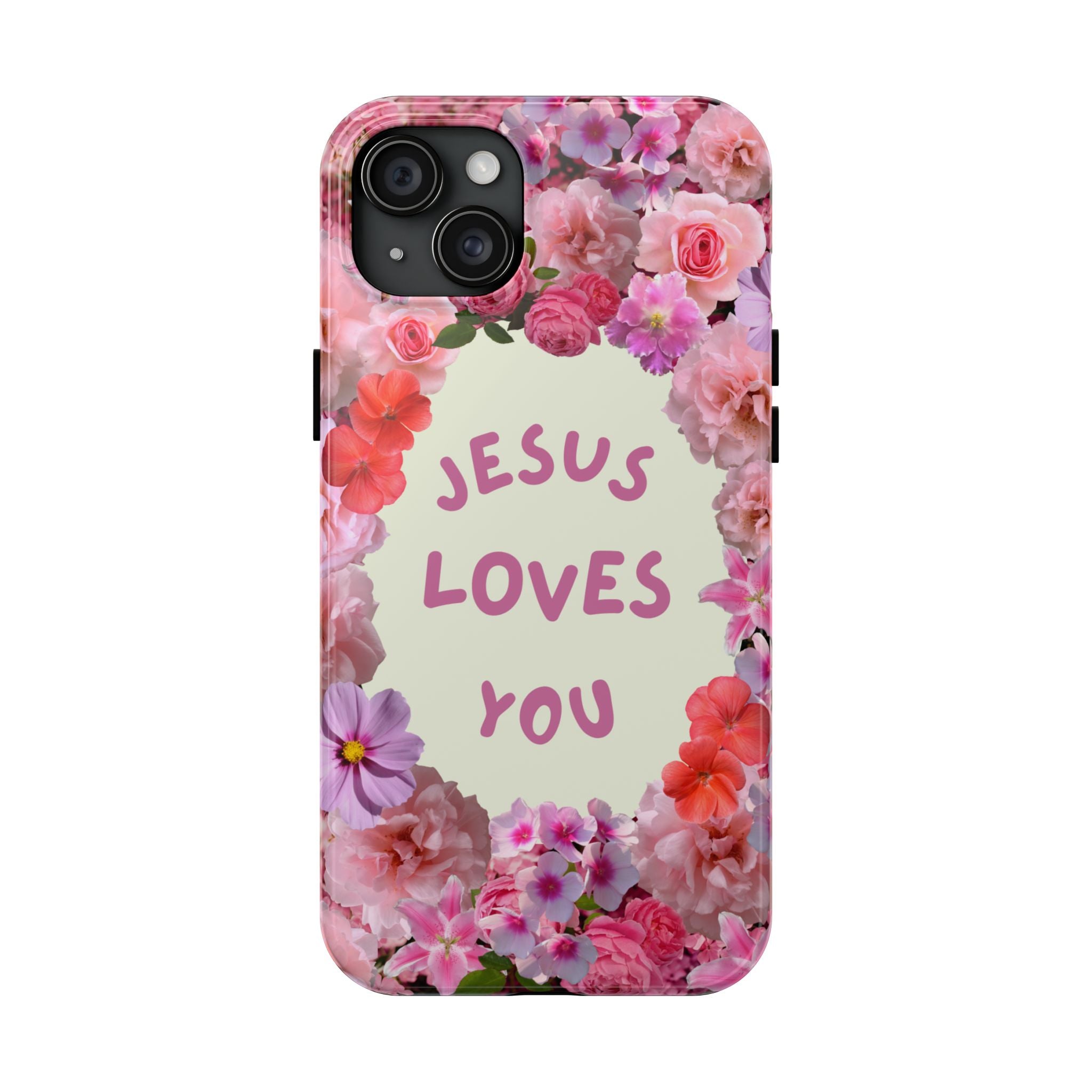 JESUS LOVES YOU Phone Case (Pink)