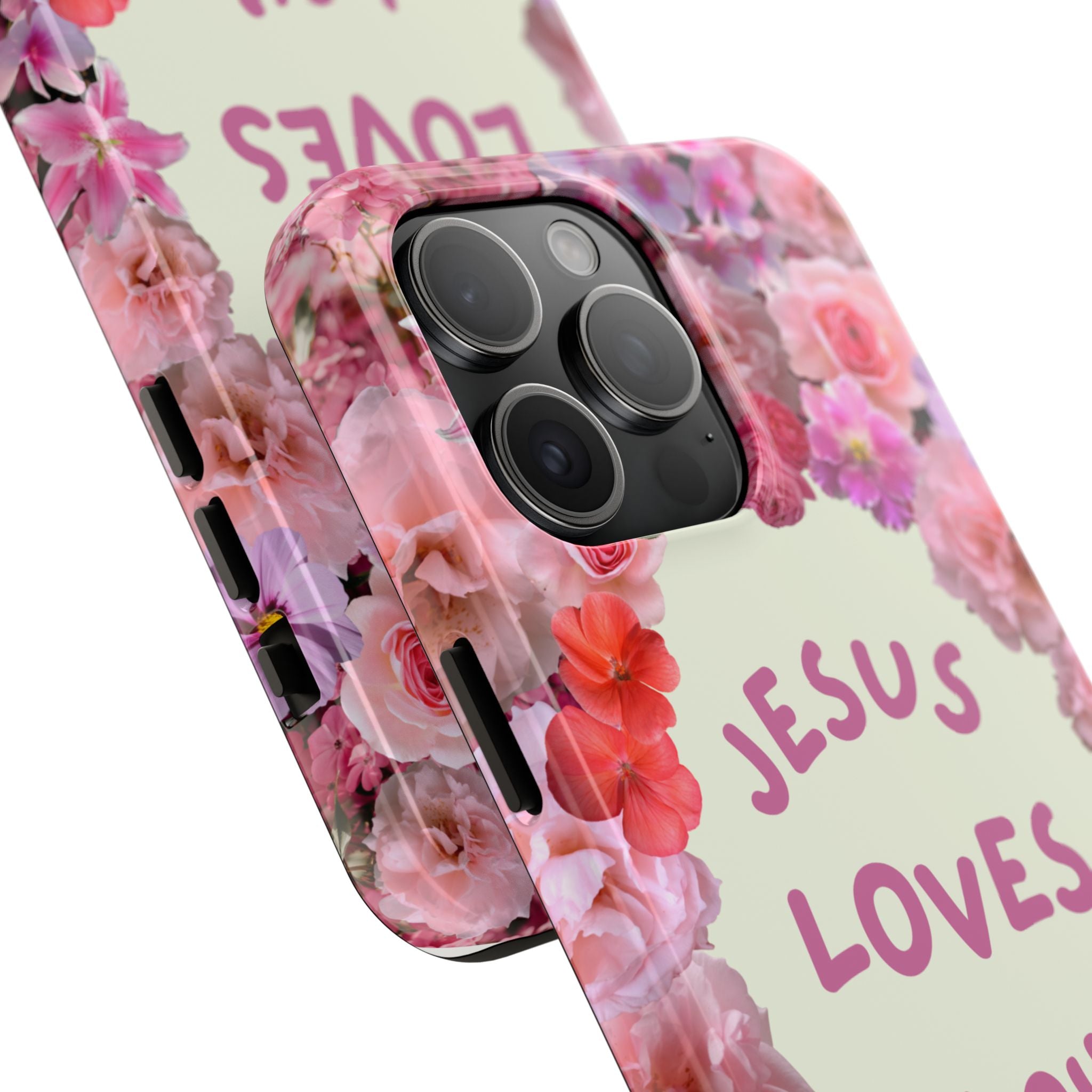 JESUS LOVES YOU Phone Case (Pink)