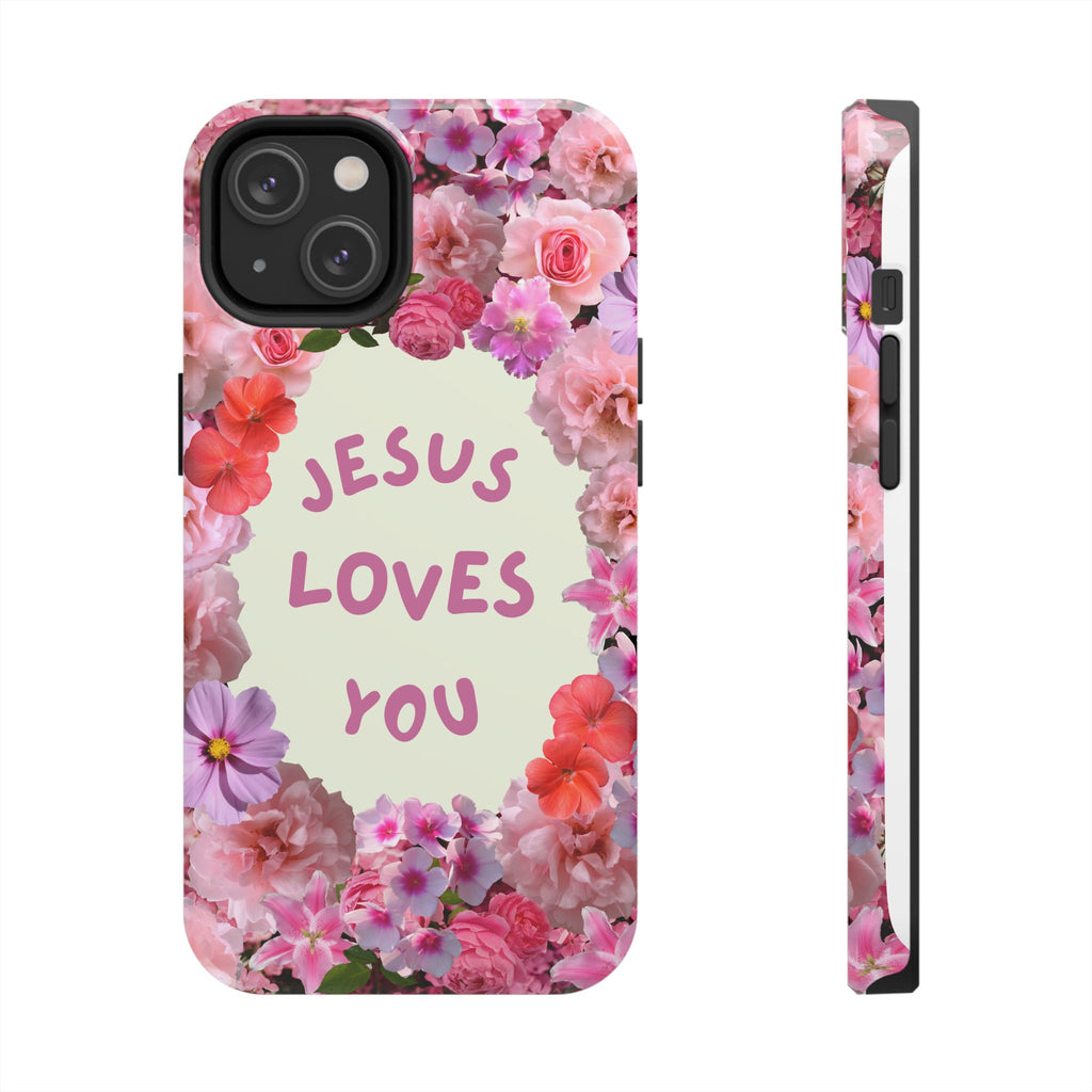 JESUS LOVES YOU Phone Case (Pink)