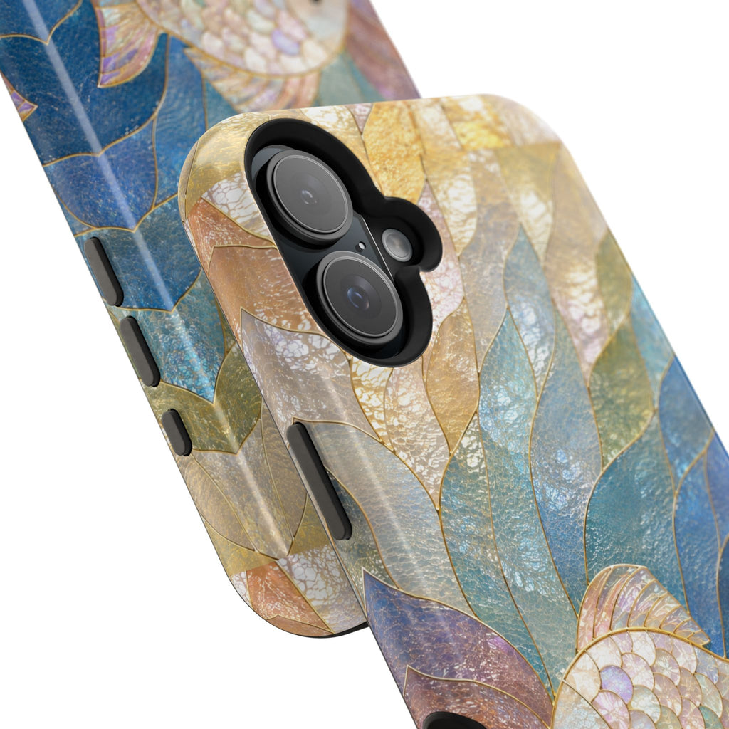 Fish Mosaic Magnetic Phone Case — Impact-Resistant Ocean Art