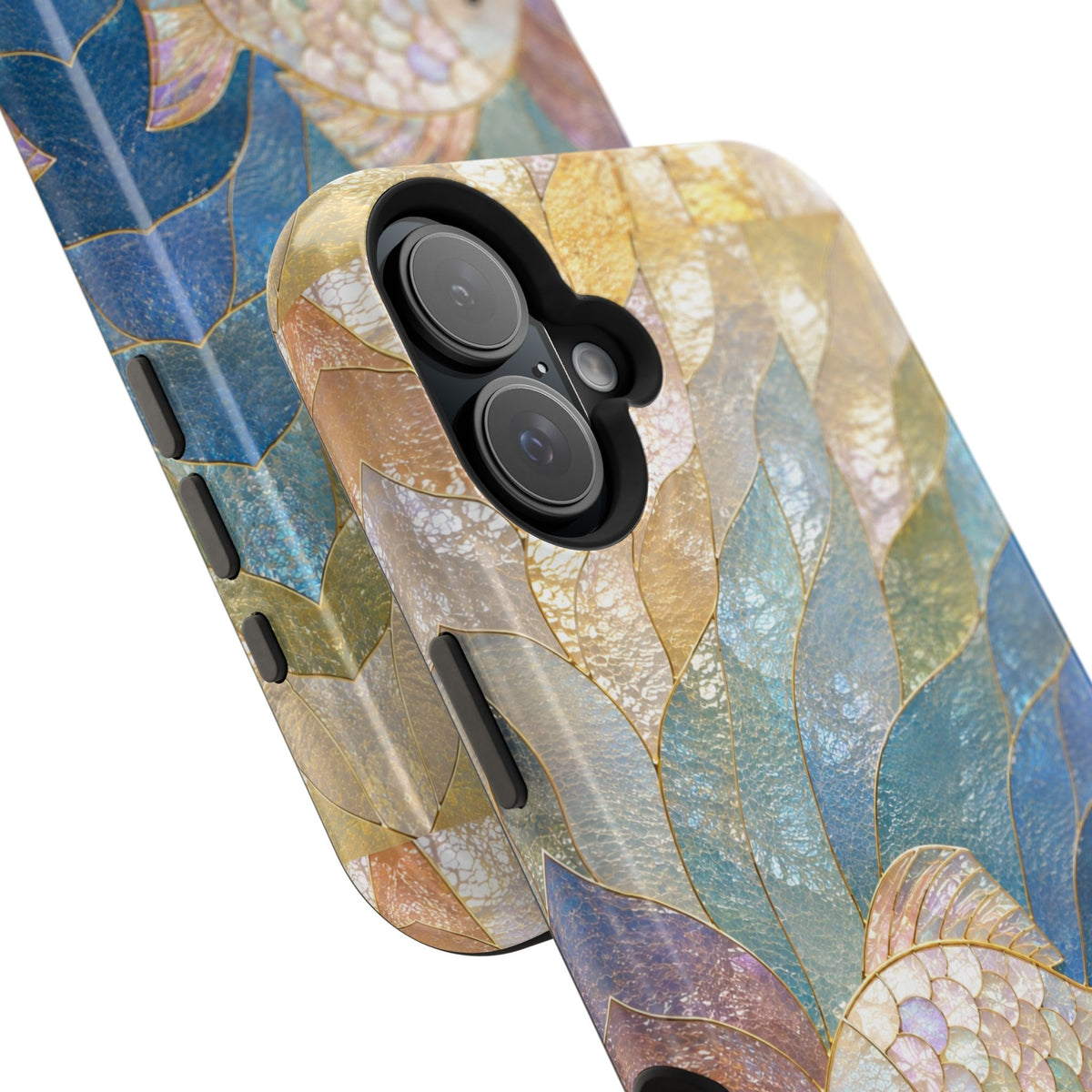 Fish Mosaic Magnetic Phone Case — Impact-Resistant Ocean Art