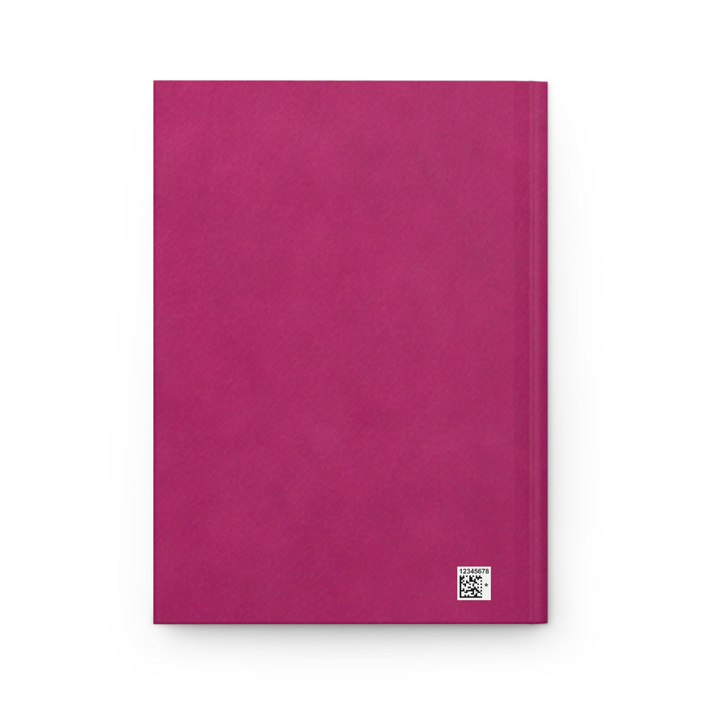 Matte Magenta Floral Lily Hardcover Journal — Lined Notebook for Notes & Gratitude
