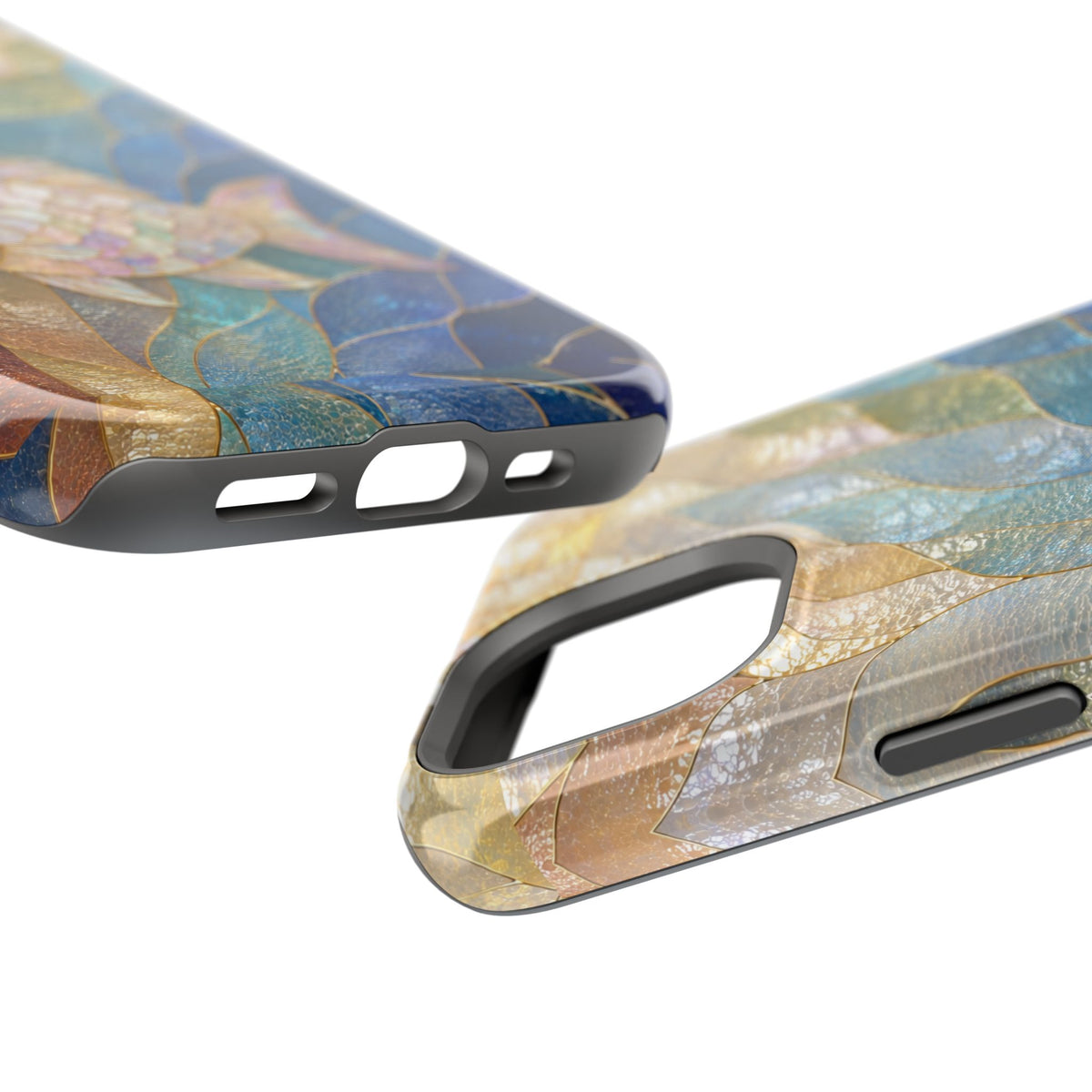 Fish Mosaic Magnetic Phone Case — Impact-Resistant Ocean Art