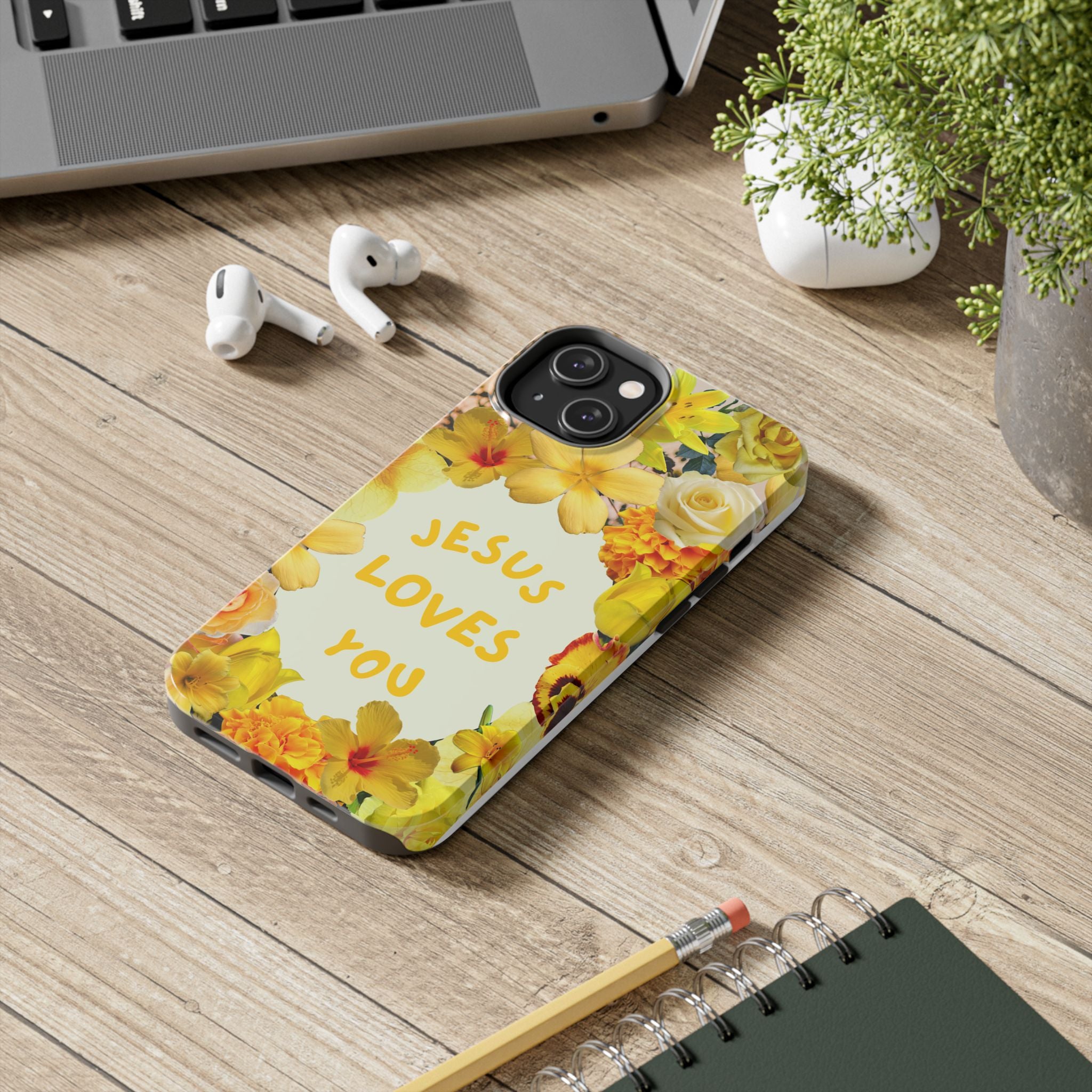 JESUS LOVES YOU Phone Case (Yellow)