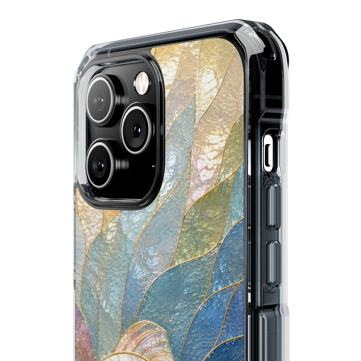 Trust and Know Clear Magnetic Phone Case — Iridescent Fish Mosaic Design