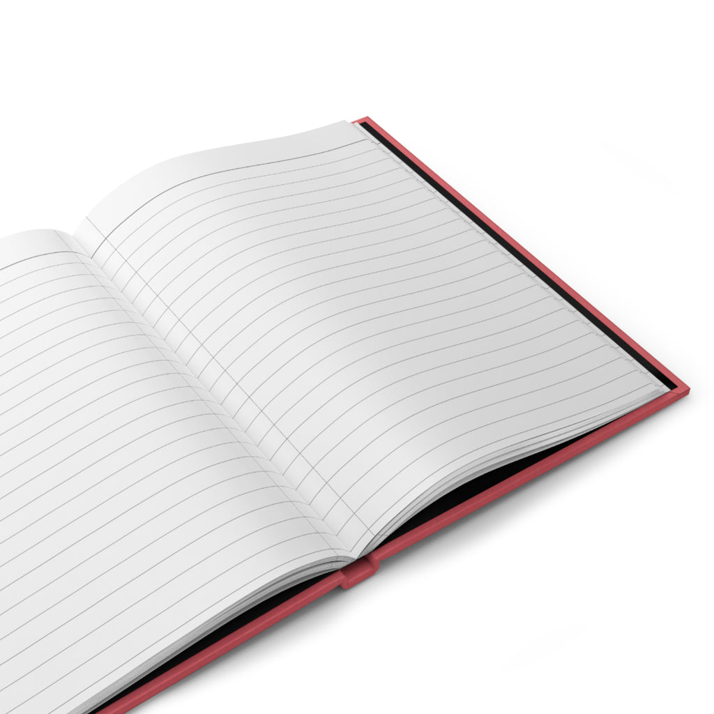 Matte Persimmon Pomegranate Hardcover Journal — Red Notebook for Gratitude & Daily Notes