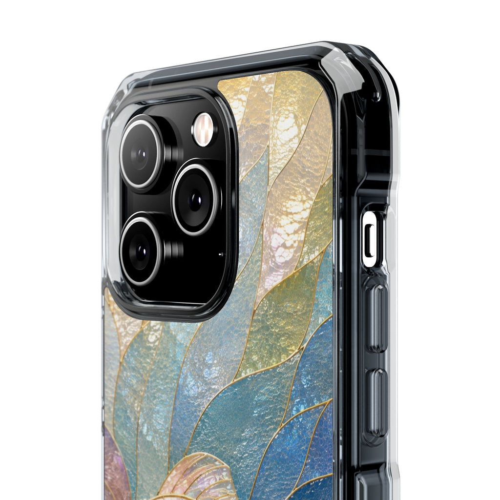 Trust and Know Clear Magnetic Phone Case — Iridescent Fish Mosaic Design