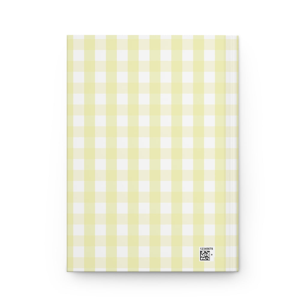 Yellow Gingham Christian Journal | Matthew 14:20 Hardcover Notebook | Bible Study Journal | Faith Gift for Women | Prayer Journal | Christian Stationery