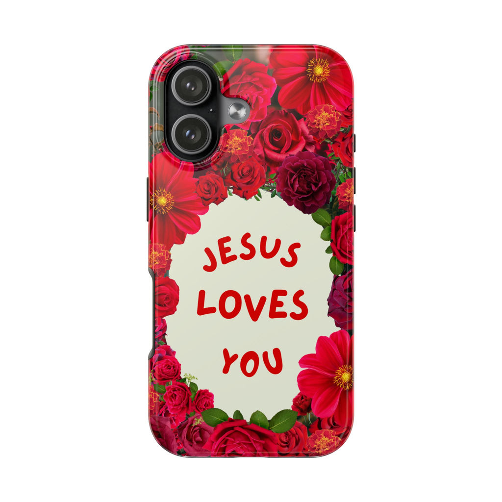 JESUS LOVES YOU Phone Case (Red)