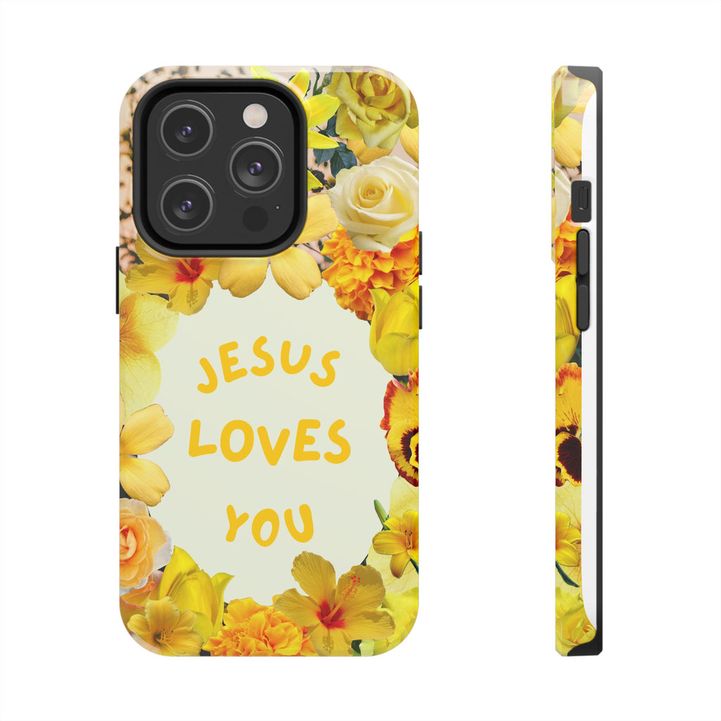 JESUS LOVES YOU Phone Case (Yellow)