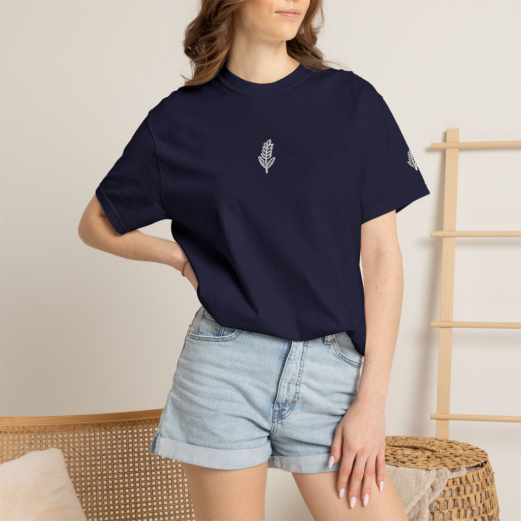 Christian Wheat Embroidered T-Shirt | Fall Comfort Colors Tee | Daily Bread Faith Shirt | Minimal Christian Fall Shirt