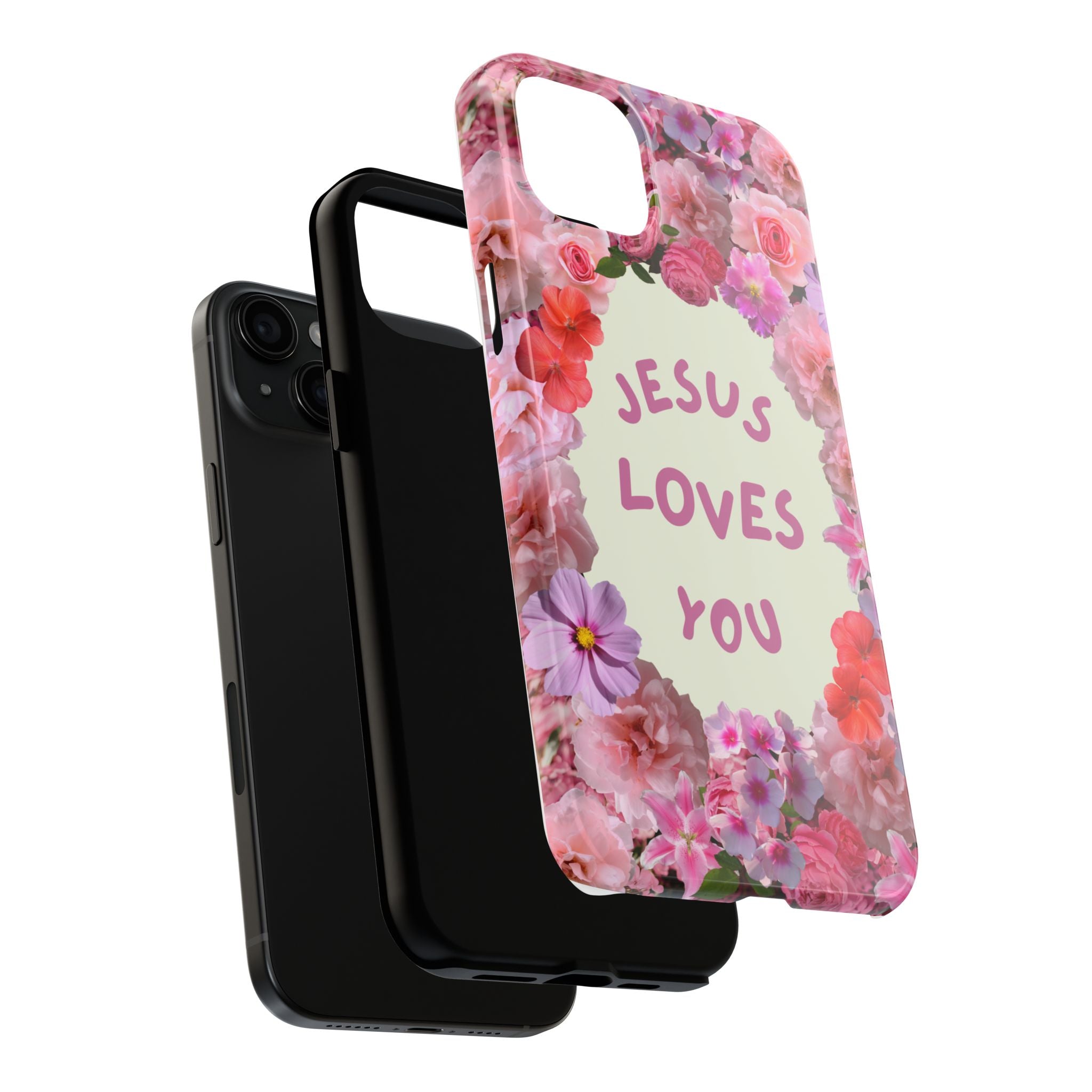 JESUS LOVES YOU Phone Case (Pink)