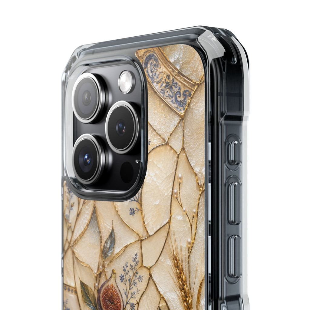 Floral Mosaic Magnetic Clear Phone Case