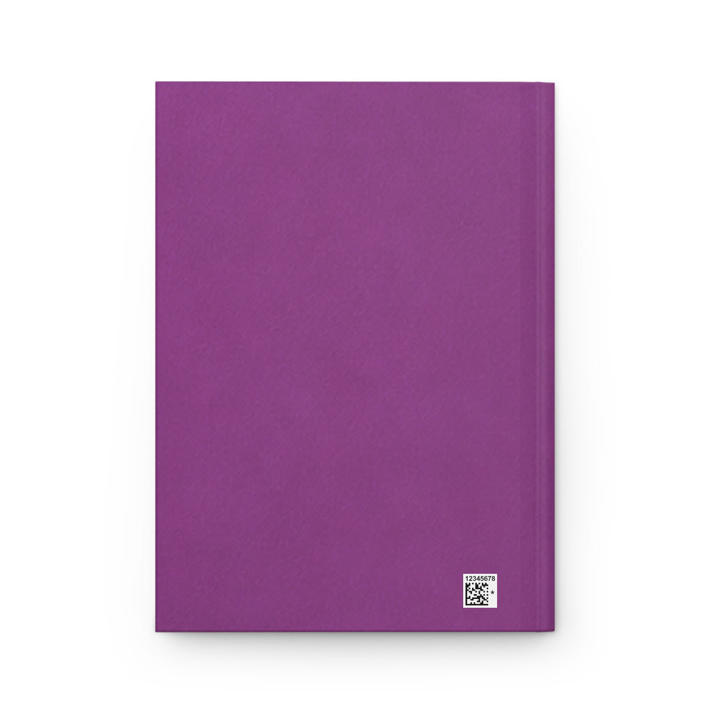 Matte Purple Hardcover Journal with Gold Bird — Matte Notebook for Gratitude, Travel & Daily Notes