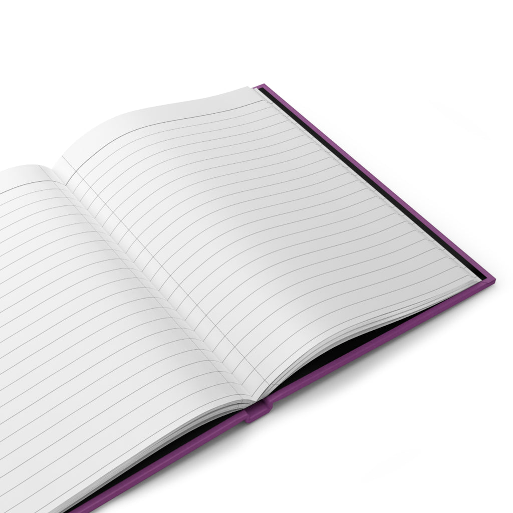 Matte Purple Hardcover Journal with Gold Bird — Matte Notebook for Gratitude, Travel & Daily Notes
