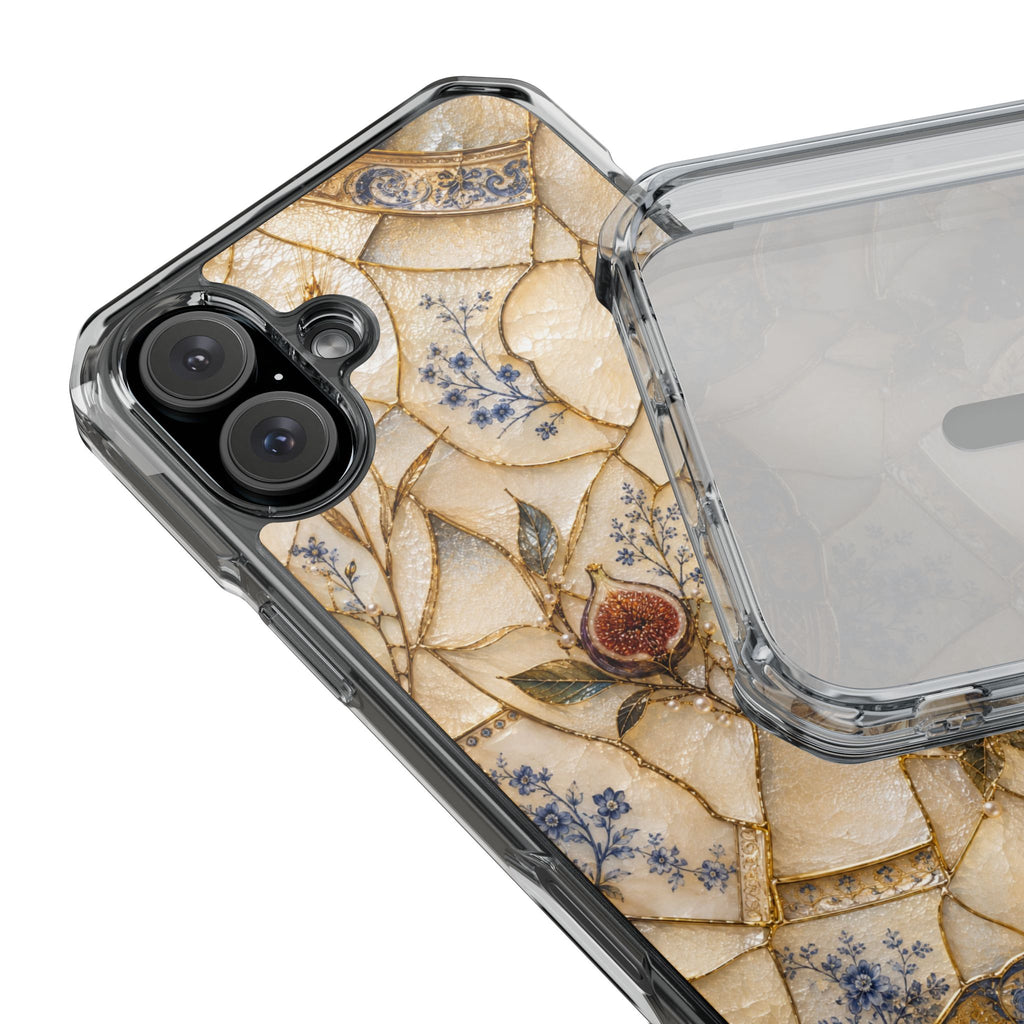Floral Mosaic Magnetic Clear Phone Case