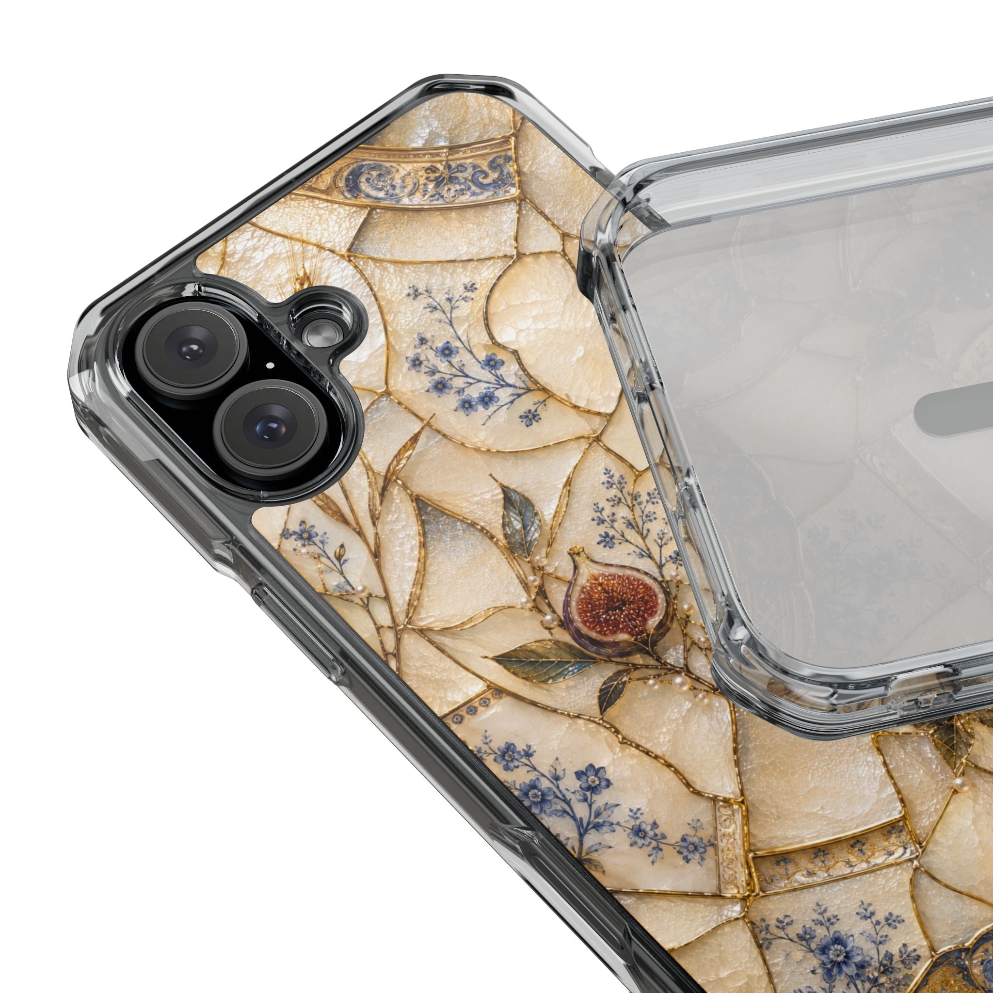Floral Mosaic Magnetic Clear Phone Case