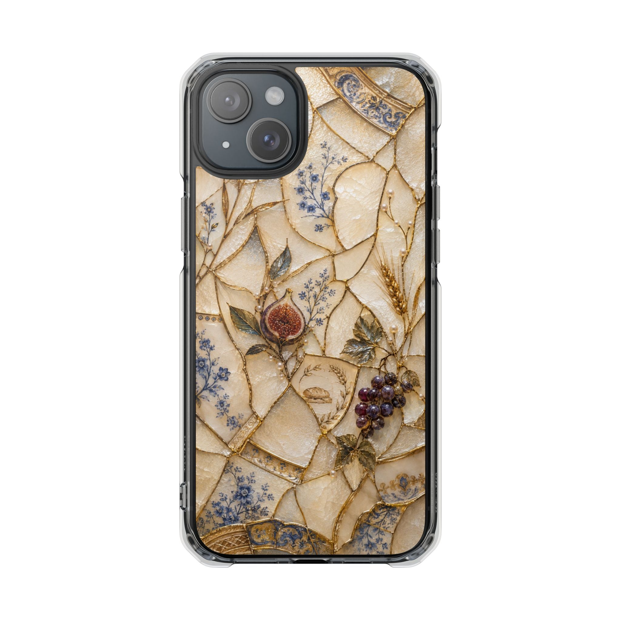 Floral Mosaic Magnetic Clear Phone Case
