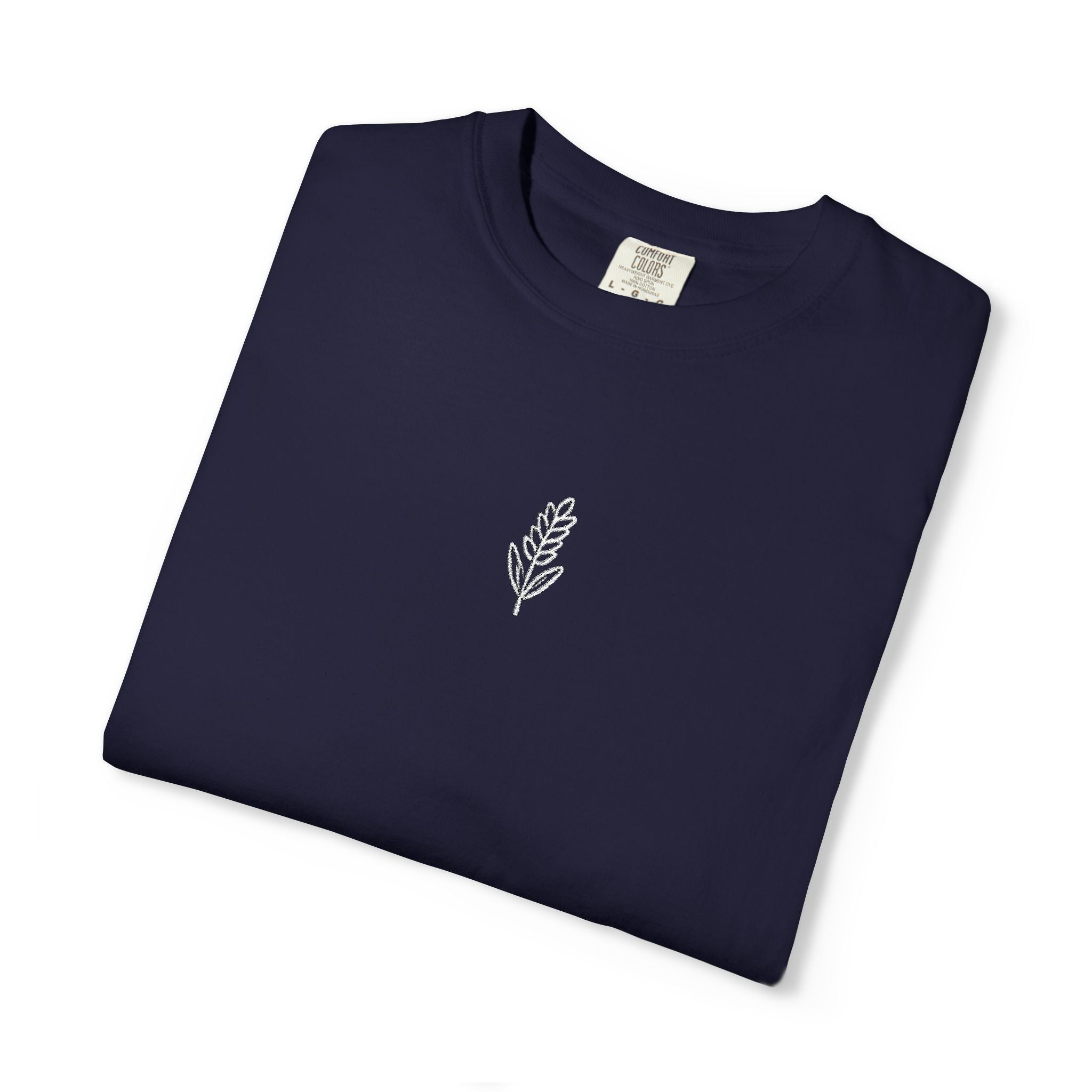 Christian Wheat Embroidered T-Shirt | Fall Comfort Colors Tee | Daily Bread Faith Shirt | Minimal Christian Fall Shirt