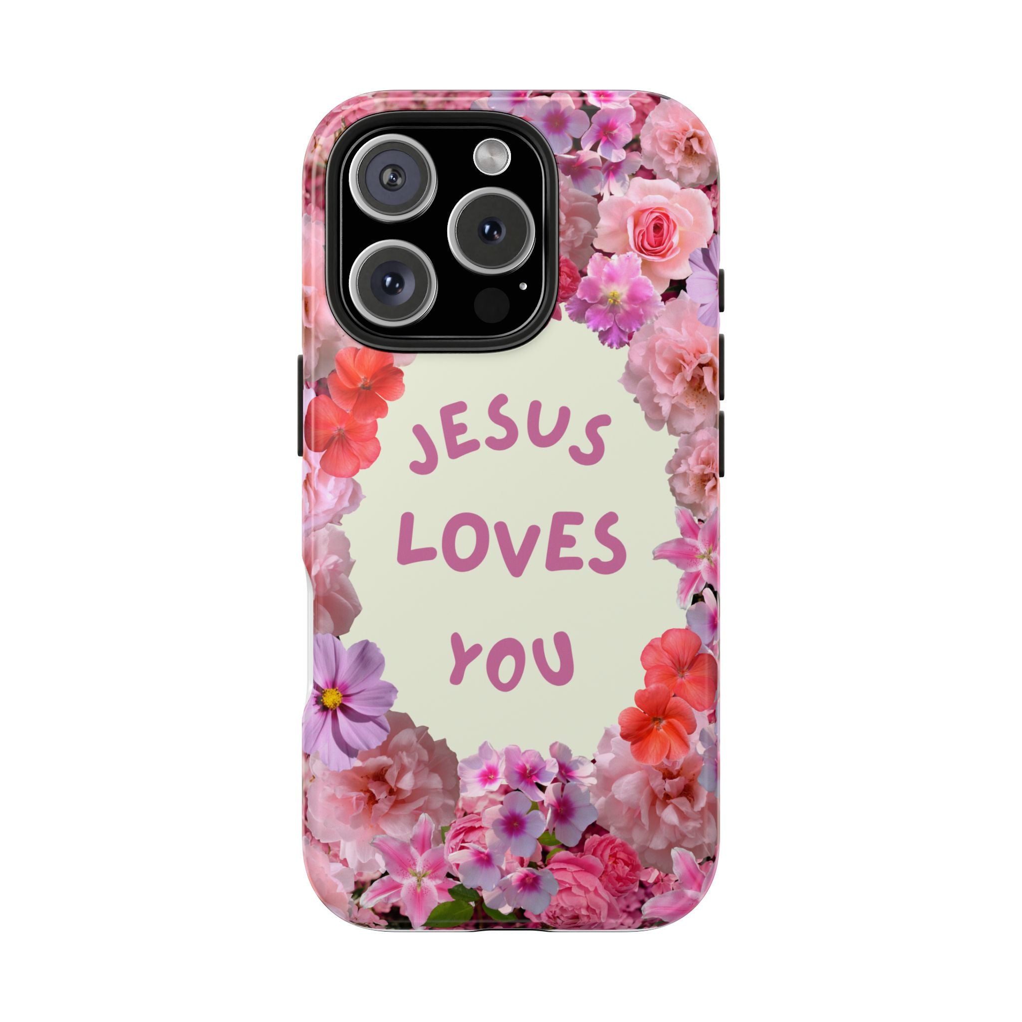 JESUS LOVES YOU Phone Case (Pink)