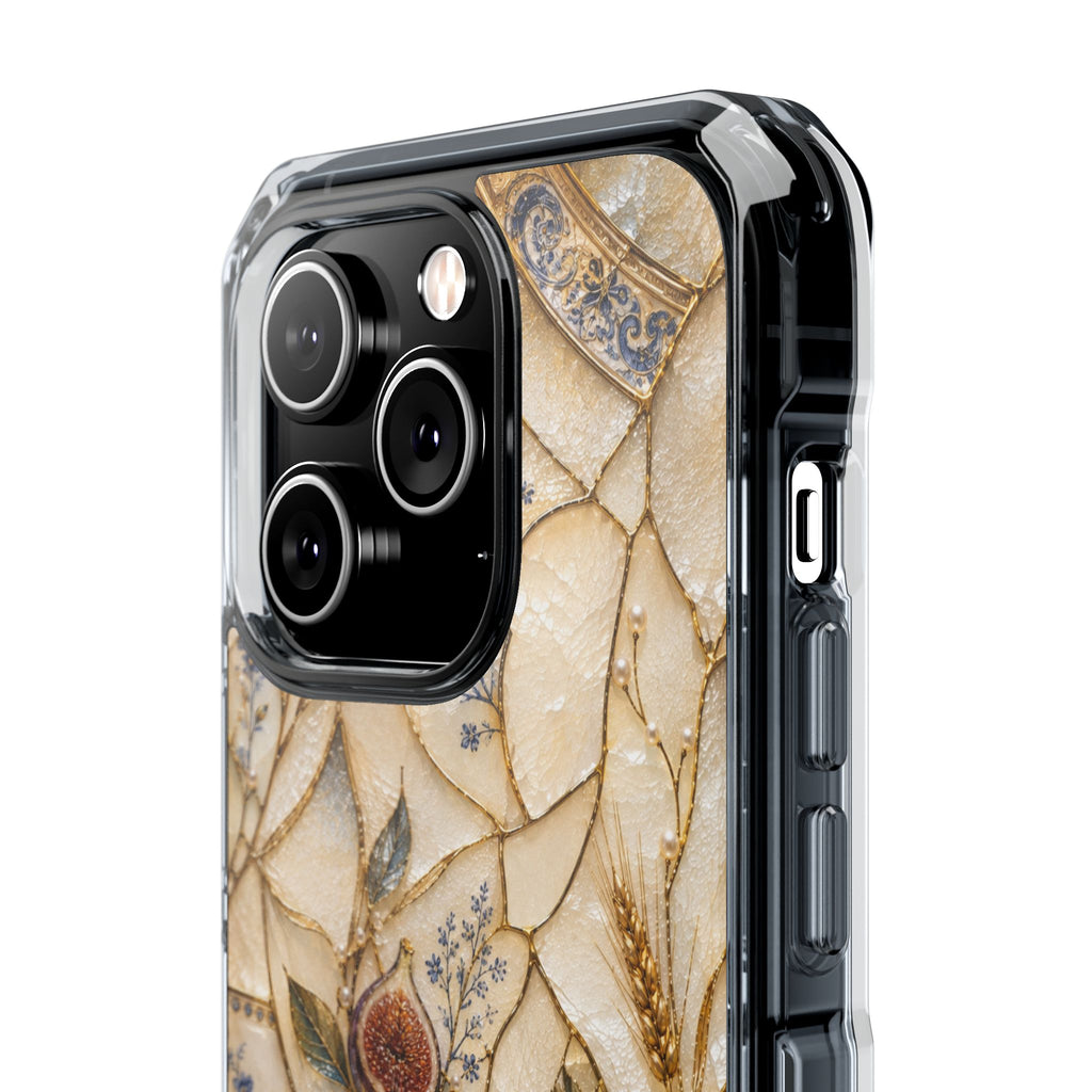 Floral Mosaic Magnetic Clear Phone Case