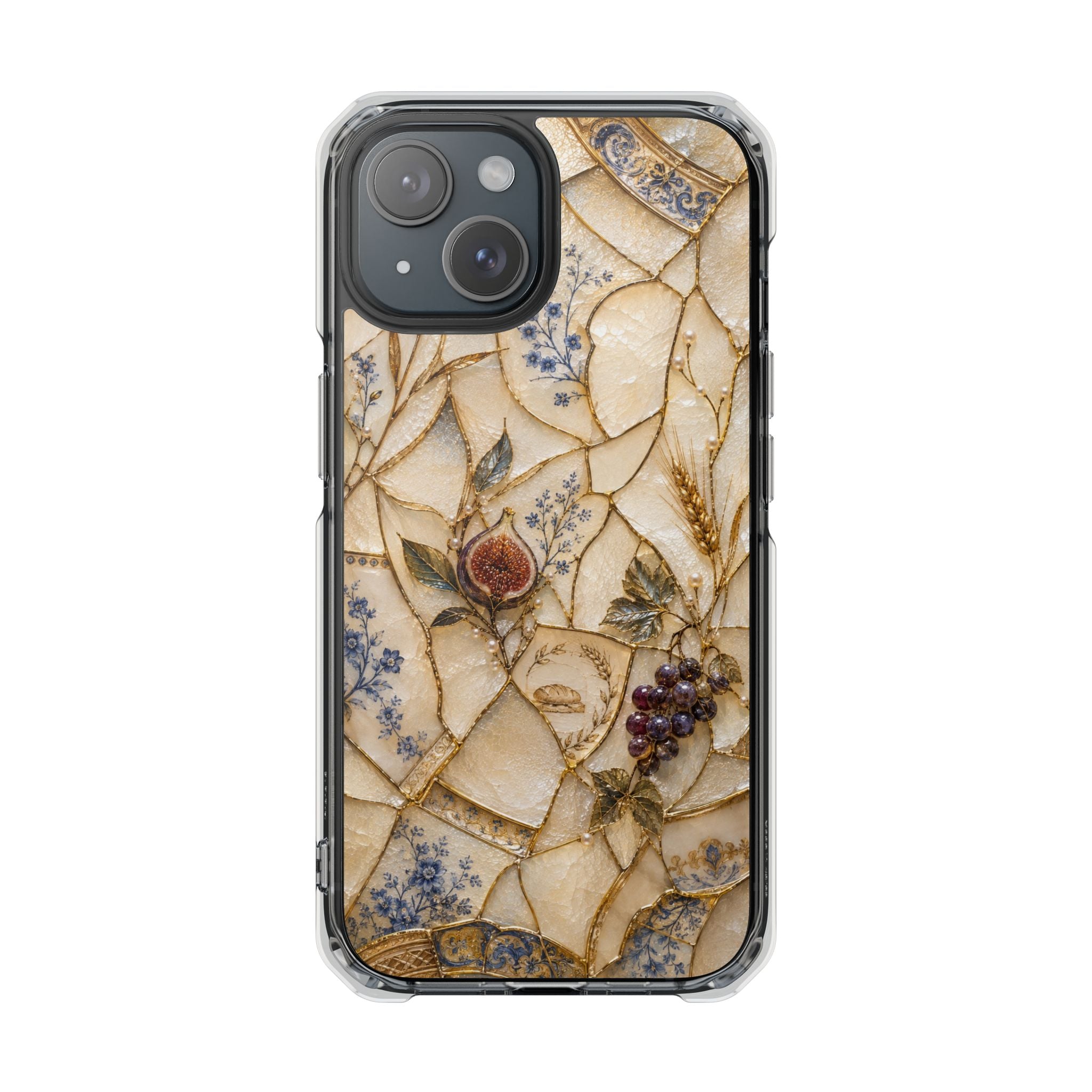 Floral Mosaic Magnetic Clear Phone Case