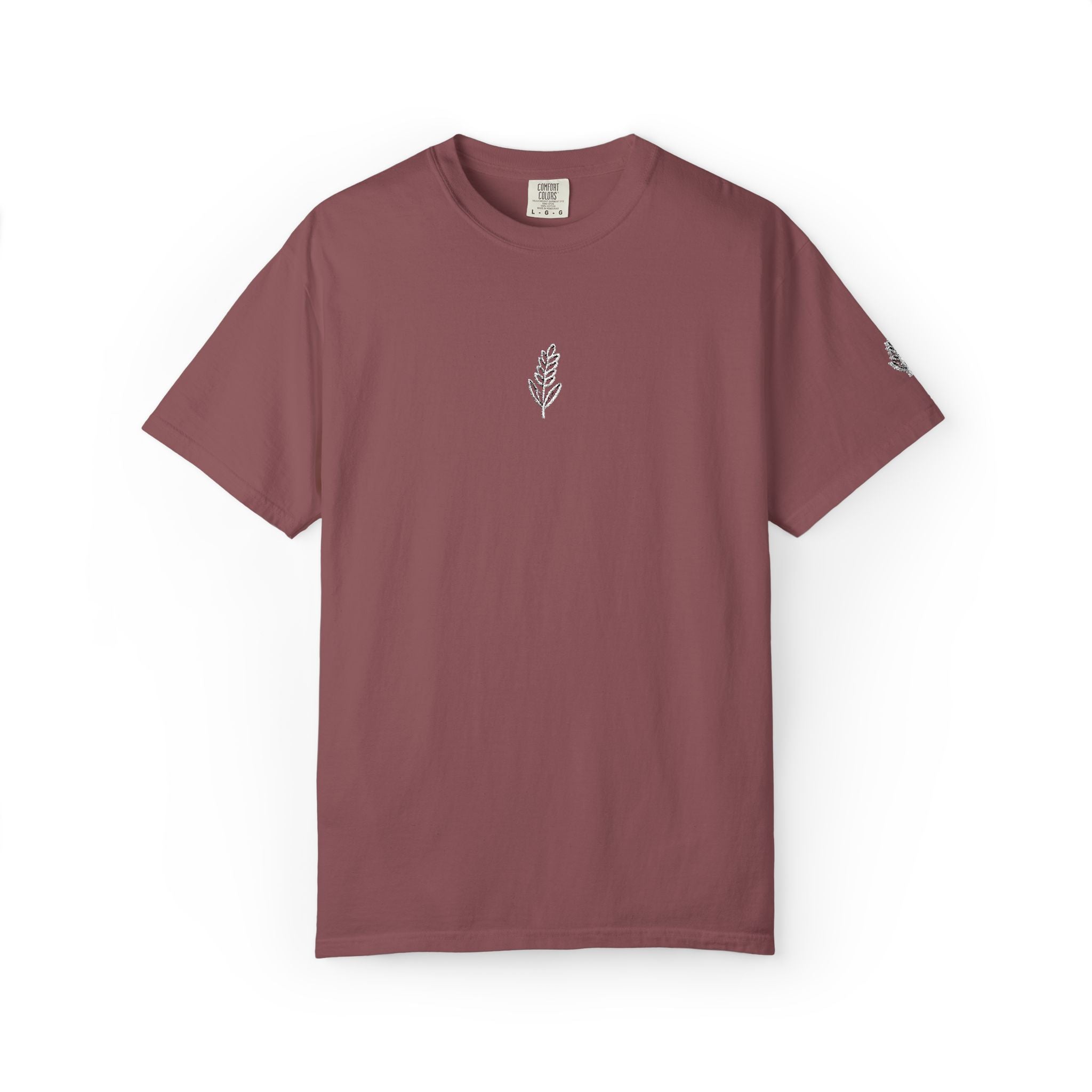 Christian Wheat Embroidered T-Shirt | Fall Comfort Colors Tee | Daily Bread Faith Shirt | Minimal Christian Fall Shirt