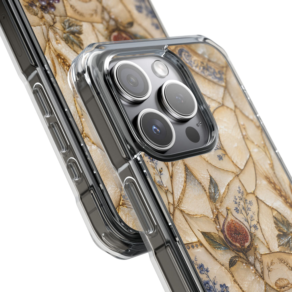 Floral Mosaic Magnetic Clear Phone Case