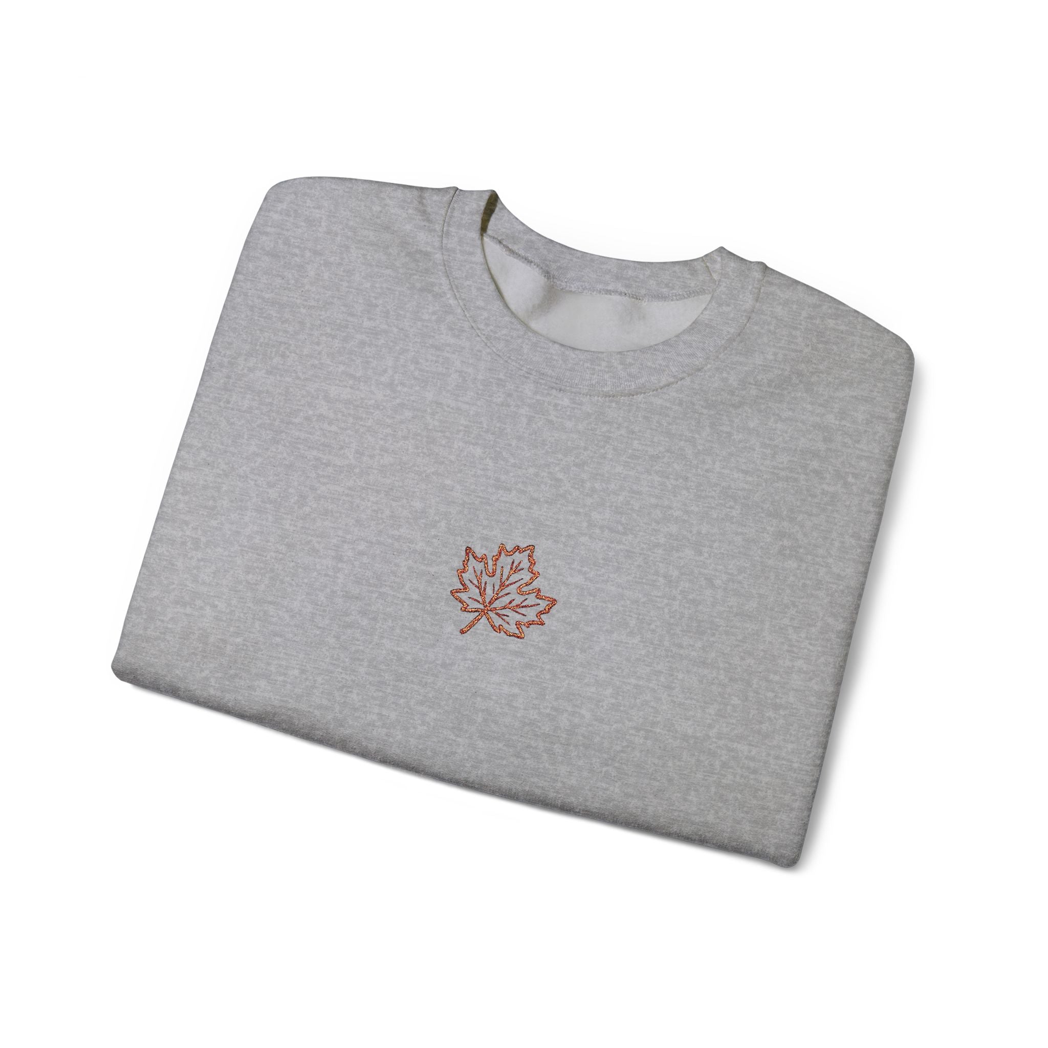 Embroidered Maple Leaf Crewneck Sweatshirt | Christian Fall Pullover | Minimal Autumn Sweatshirt | Cozy Faith Inspired Sweater