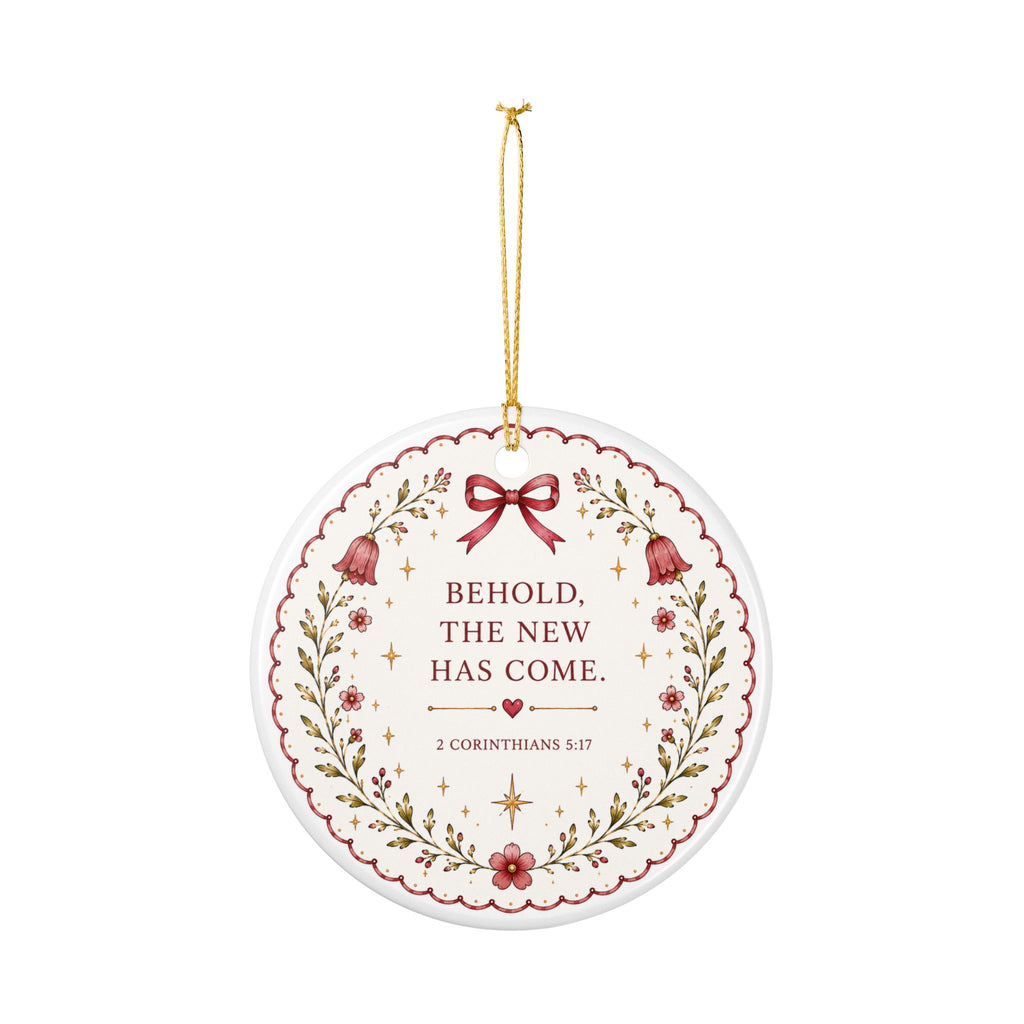 Behold Butterfly Ornament — Christian Christmas Ornament, 2 Corinthians 5:17