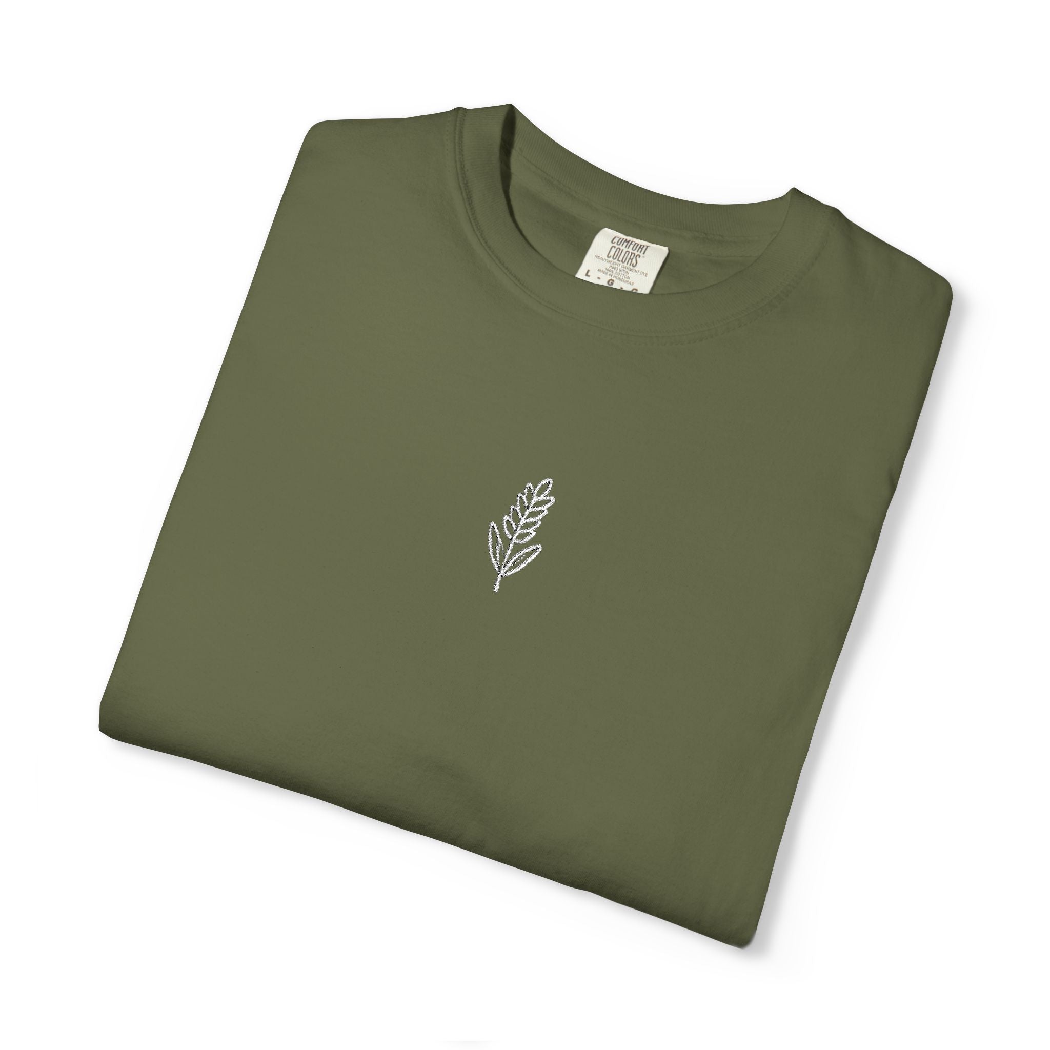 Christian Wheat Embroidered T-Shirt | Fall Comfort Colors Tee | Daily Bread Faith Shirt | Minimal Christian Fall Shirt