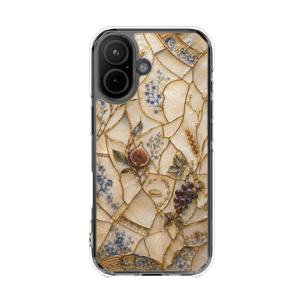 Floral Mosaic Magnetic Clear Phone Case