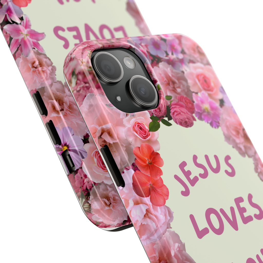 JESUS LOVES YOU Phone Case (Pink)