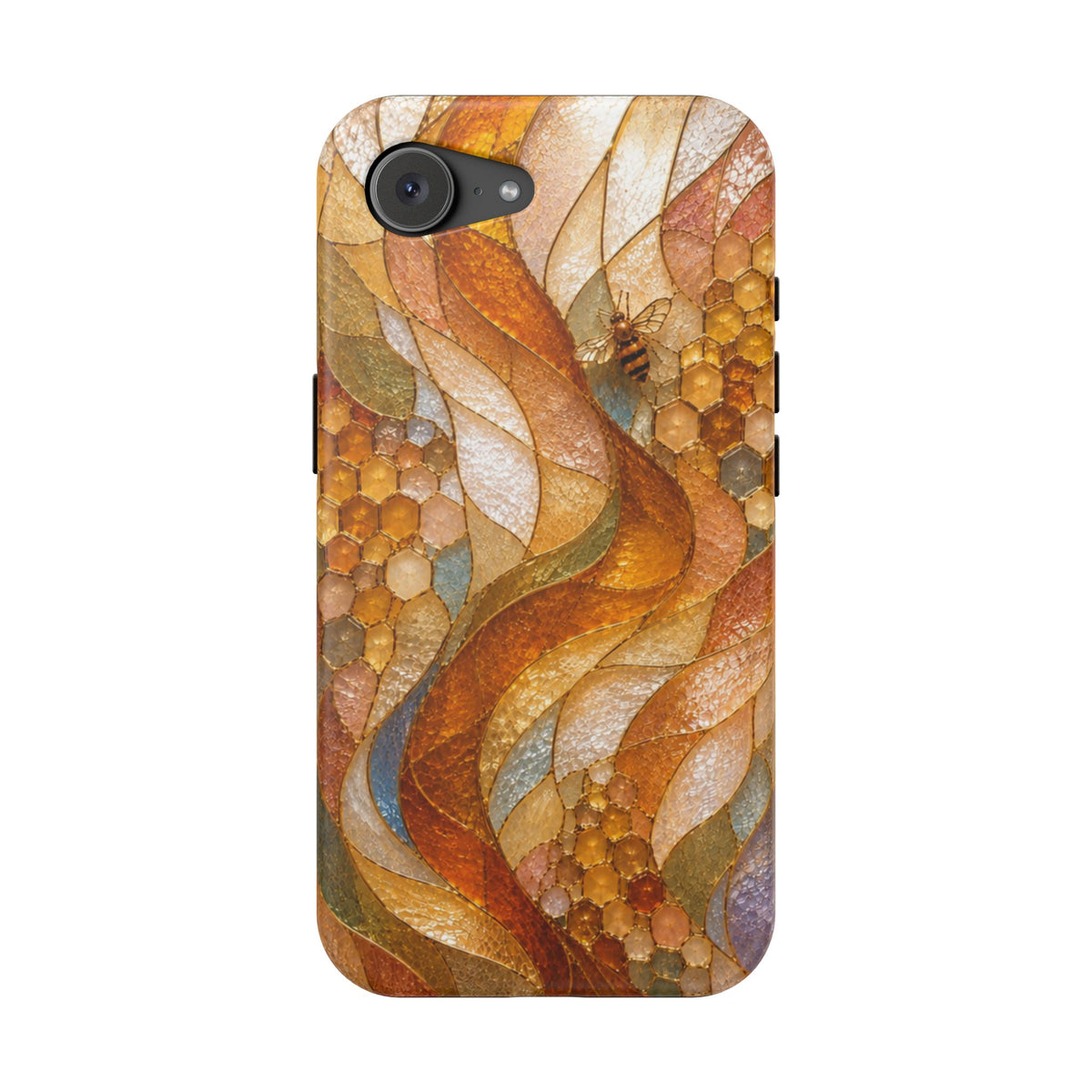 Abstract Amber Mosaic Phone Case — Magnetic Impact-Resistant iPhone Cover
