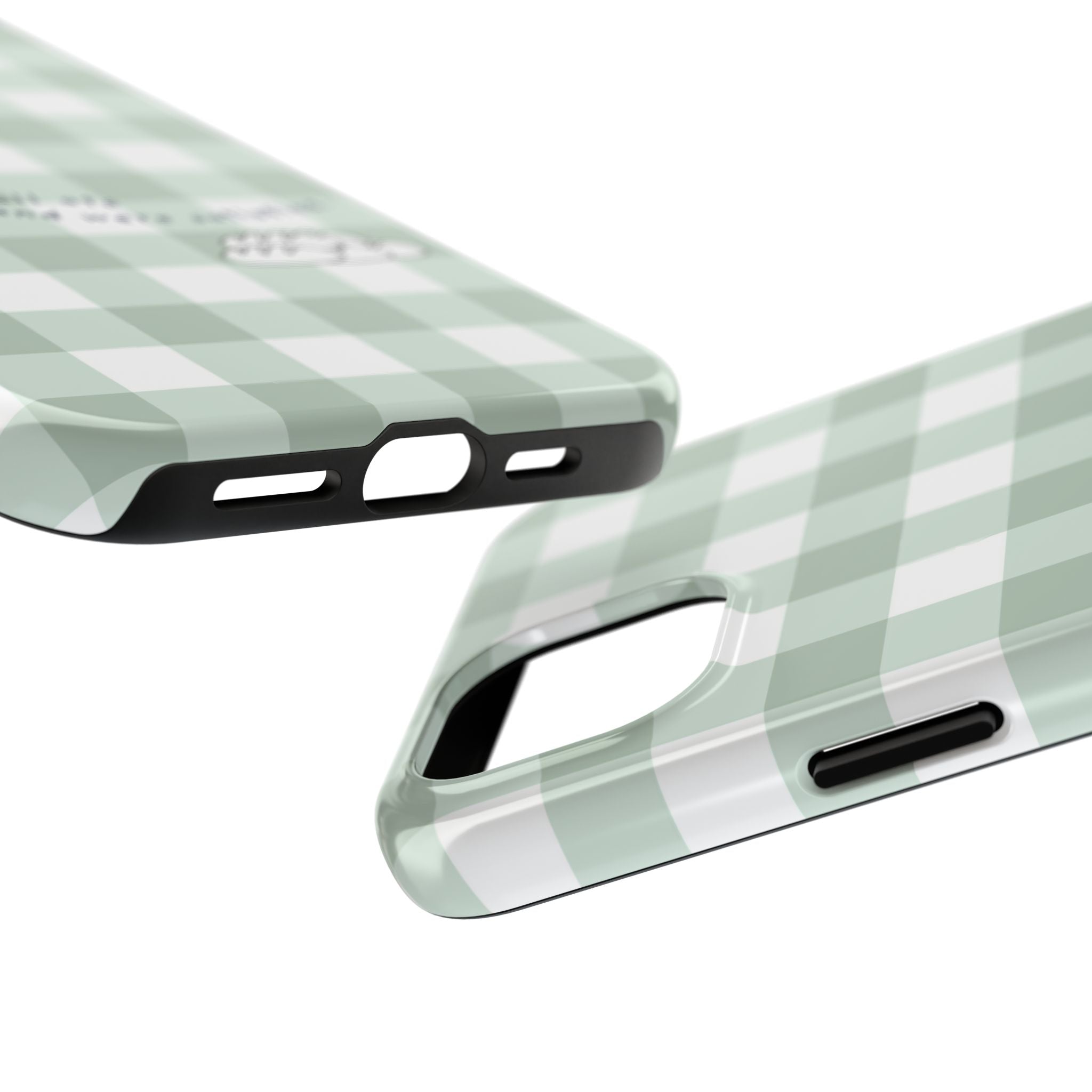 FISH AND LOAVES Gingham Phone Case (Green)