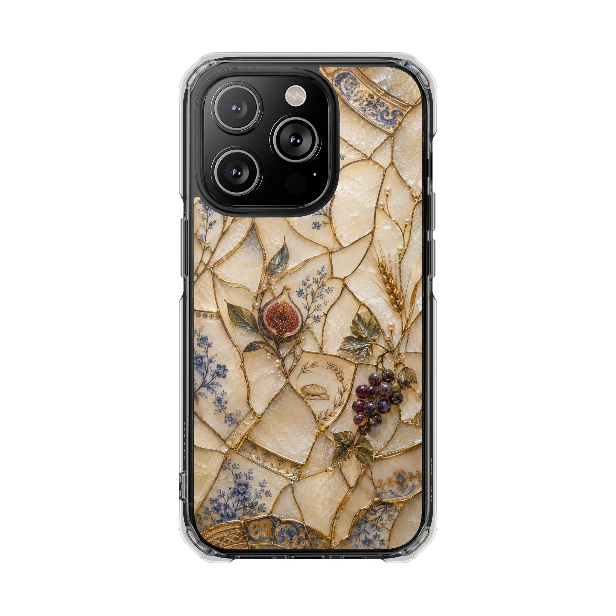 Floral Mosaic Magnetic Clear Phone Case