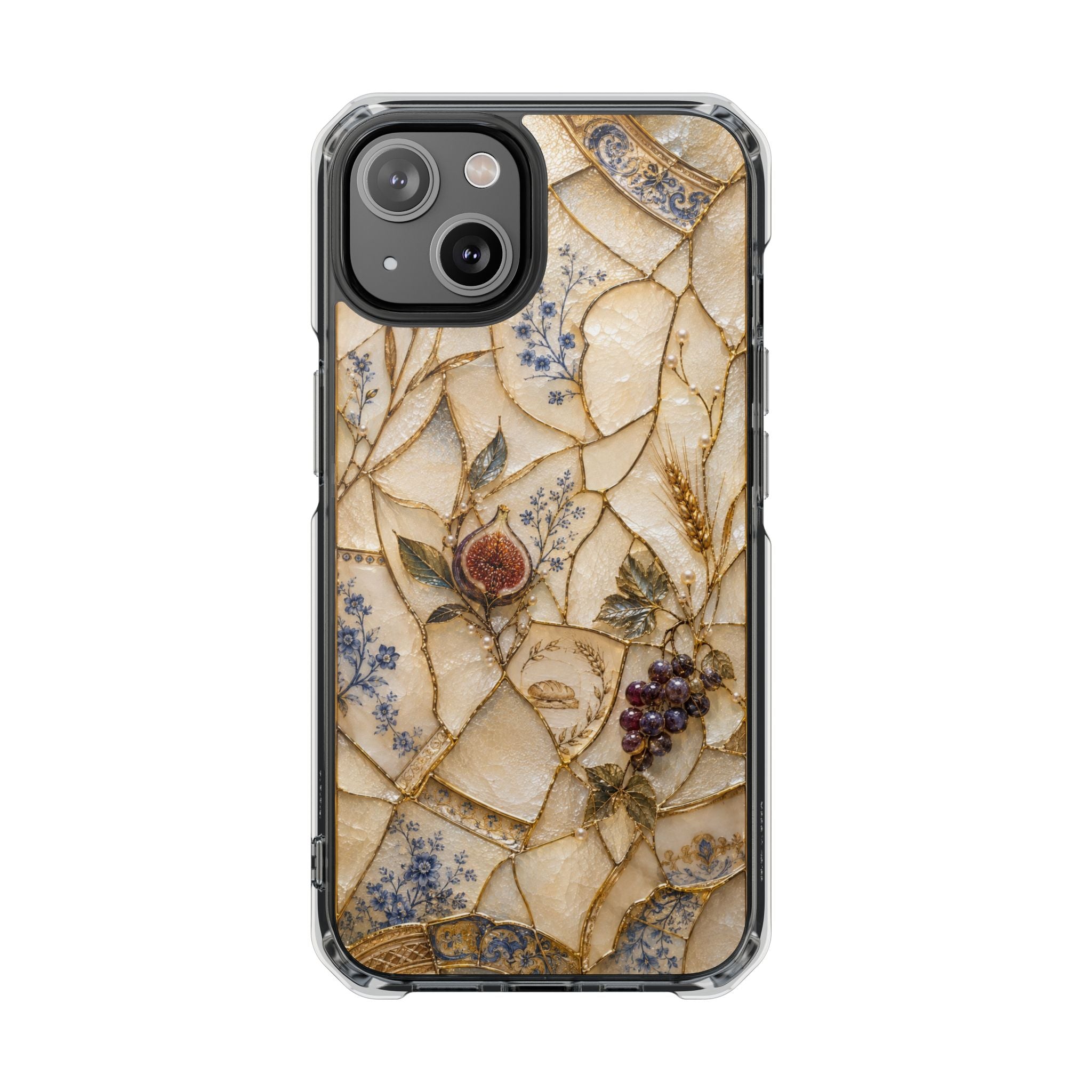 Floral Mosaic Magnetic Clear Phone Case