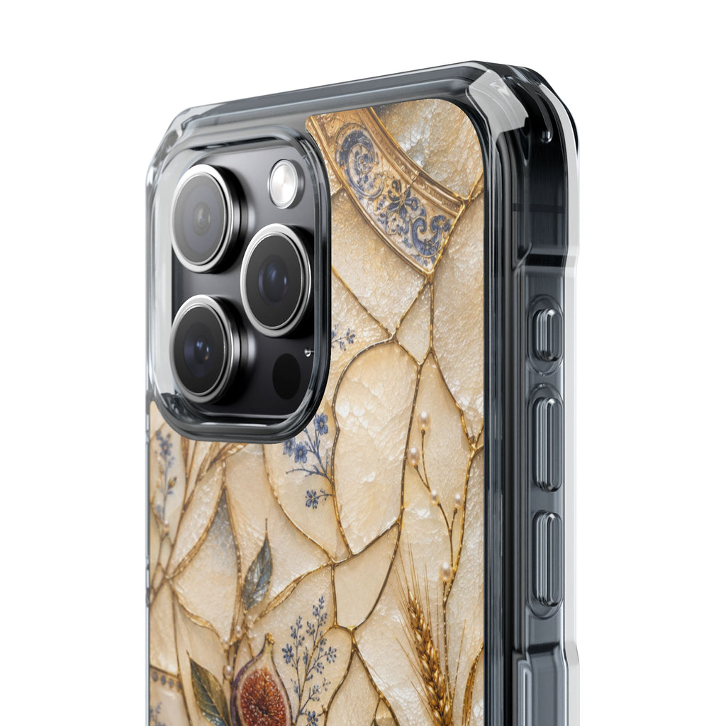 Floral Mosaic Magnetic Clear Phone Case