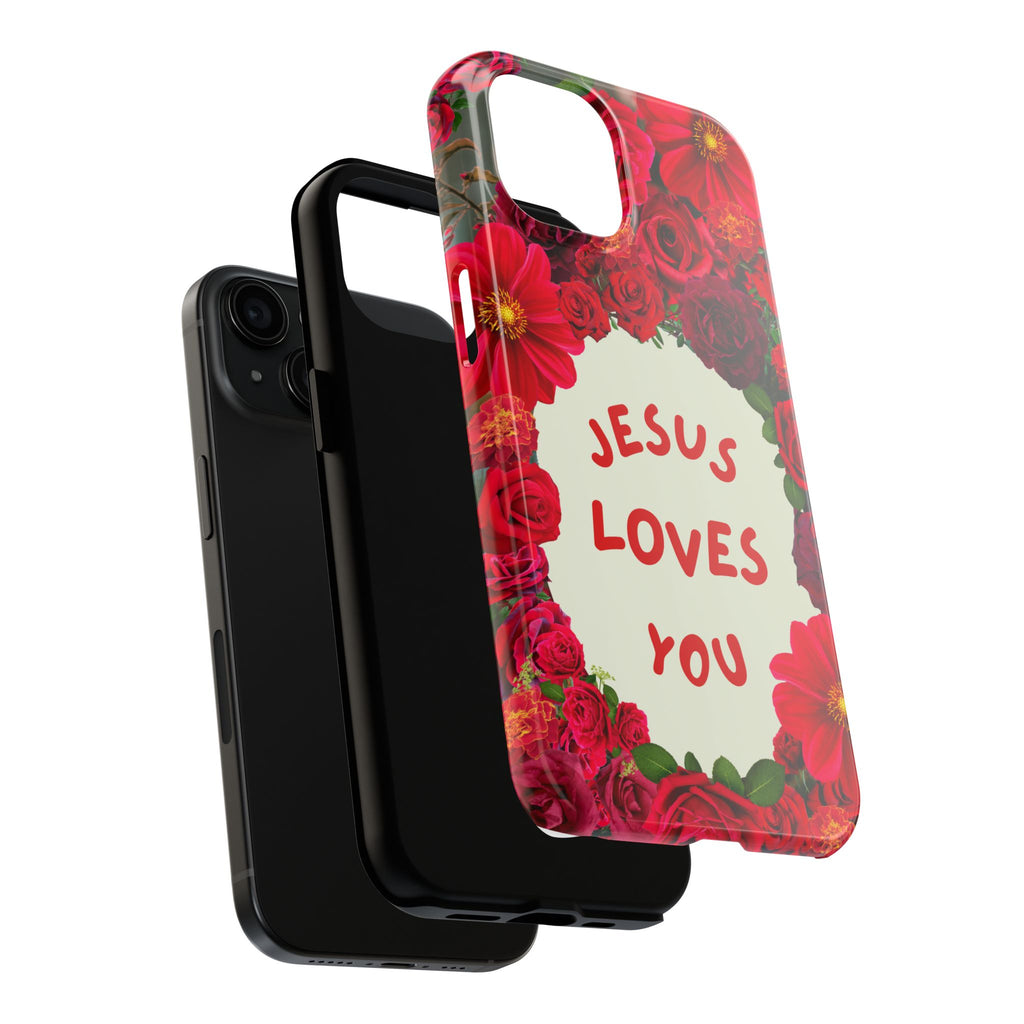 JESUS LOVES YOU Phone Case (Red)