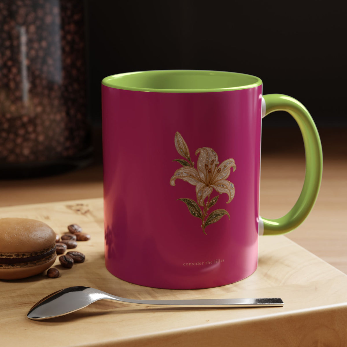 Consider the Lilies Mug — Christian Floral Coffee Mug, 11 oz
