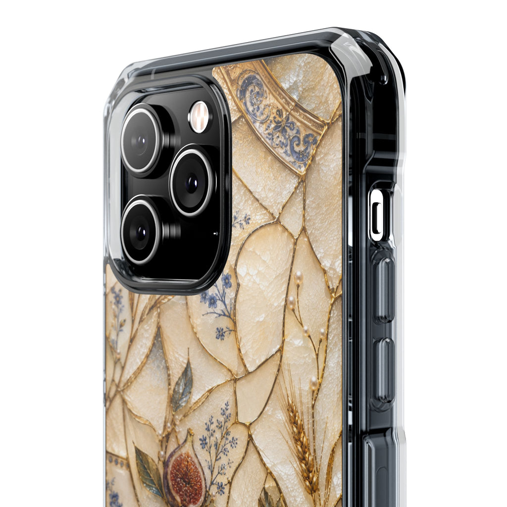 Floral Mosaic Magnetic Clear Phone Case