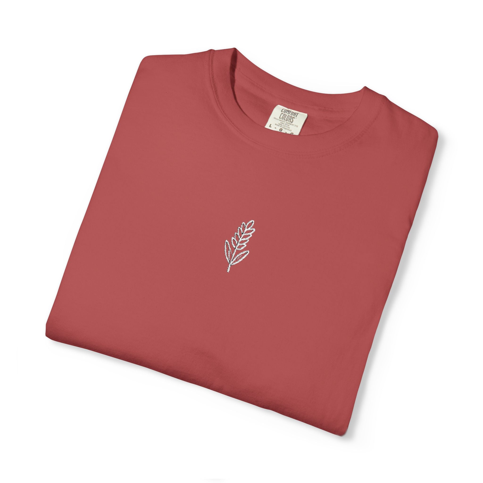Christian Wheat Embroidered T-Shirt | Fall Comfort Colors Tee | Daily Bread Faith Shirt | Minimal Christian Fall Shirt