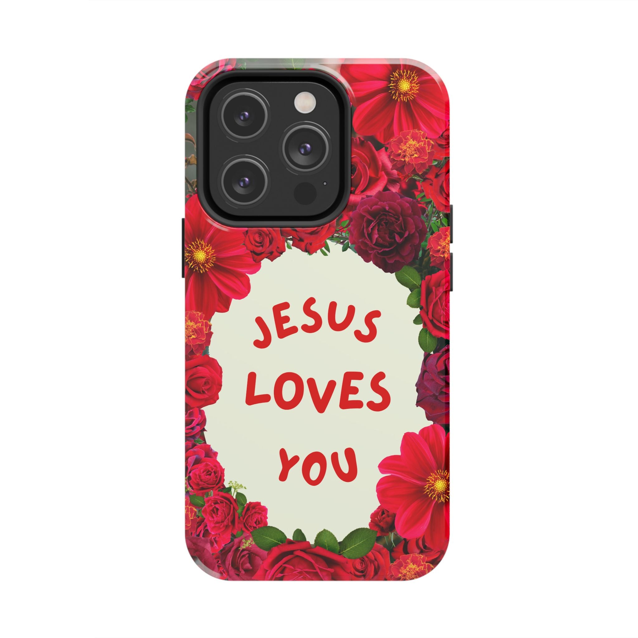 JESUS LOVES YOU Phone Case (Red)