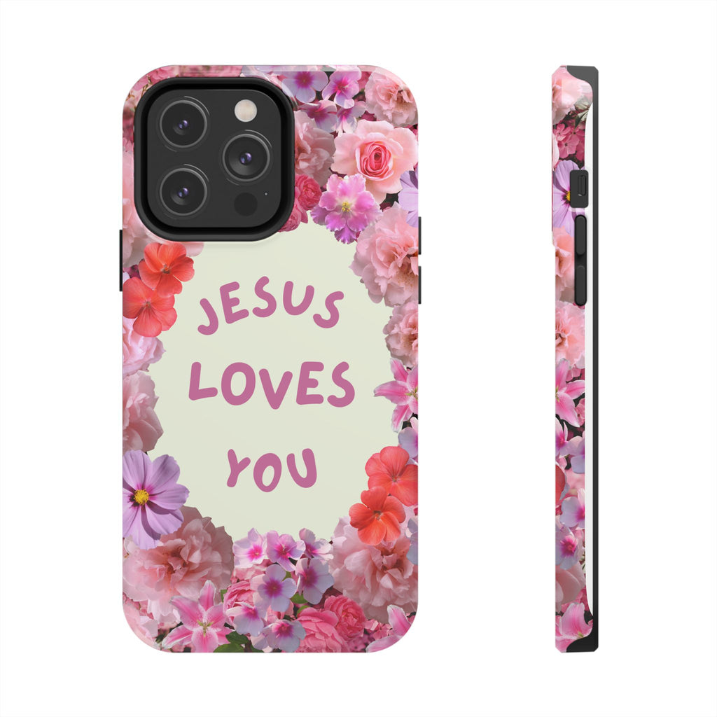 JESUS LOVES YOU Phone Case (Pink)