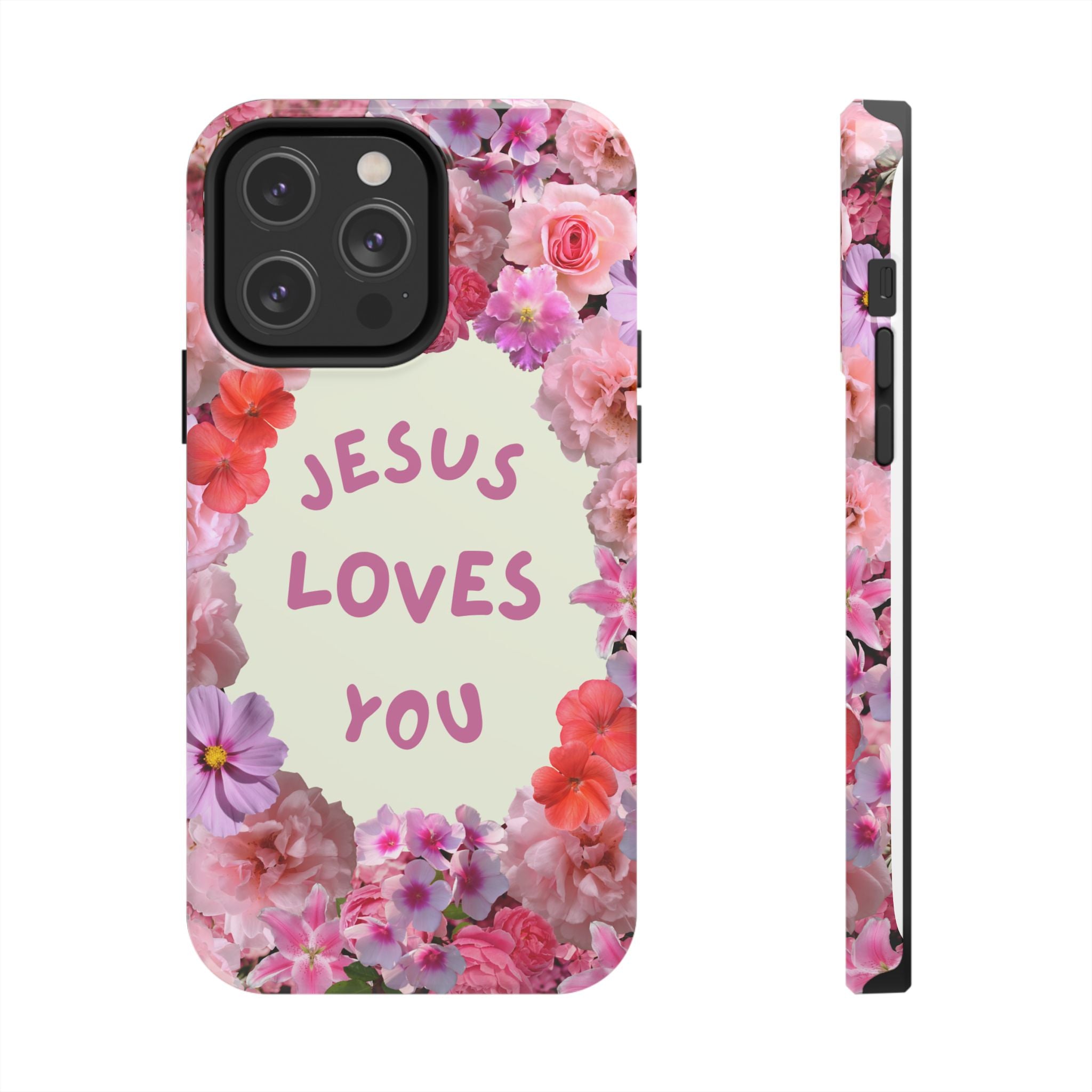 JESUS LOVES YOU Phone Case (Pink)