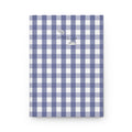 Navy Gingham Christian Journal | Matthew 14:20 Hardcover Notebook | Bible Study Journal | Faith Gift for Women | Prayer Journal | Christian Stationery