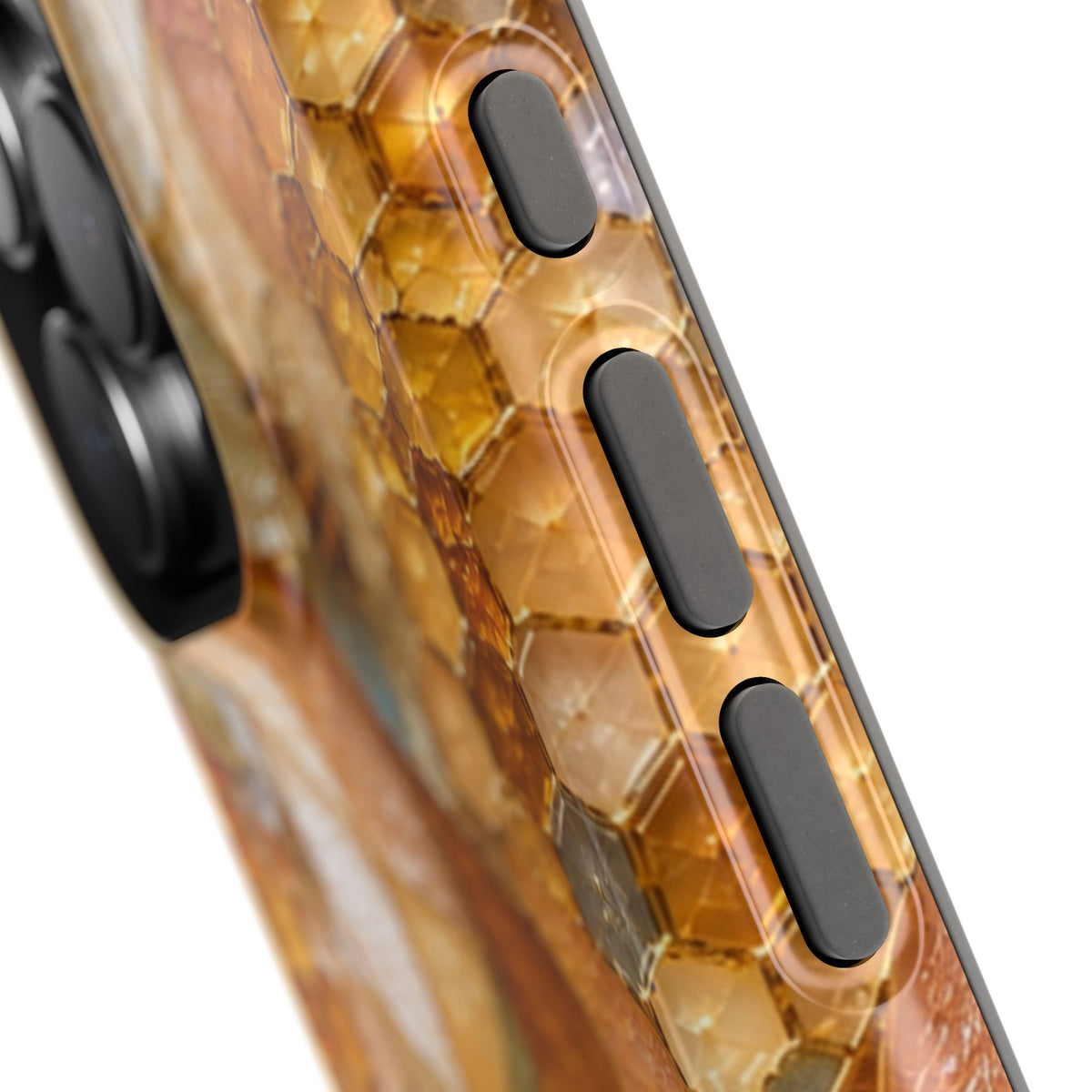 Abstract Amber Mosaic Phone Case — Magnetic Impact-Resistant iPhone Cover