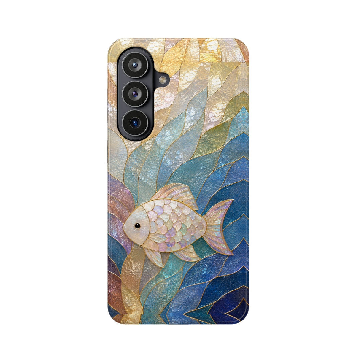 Fish Mosaic Magnetic Phone Case — Impact-Resistant Ocean Art